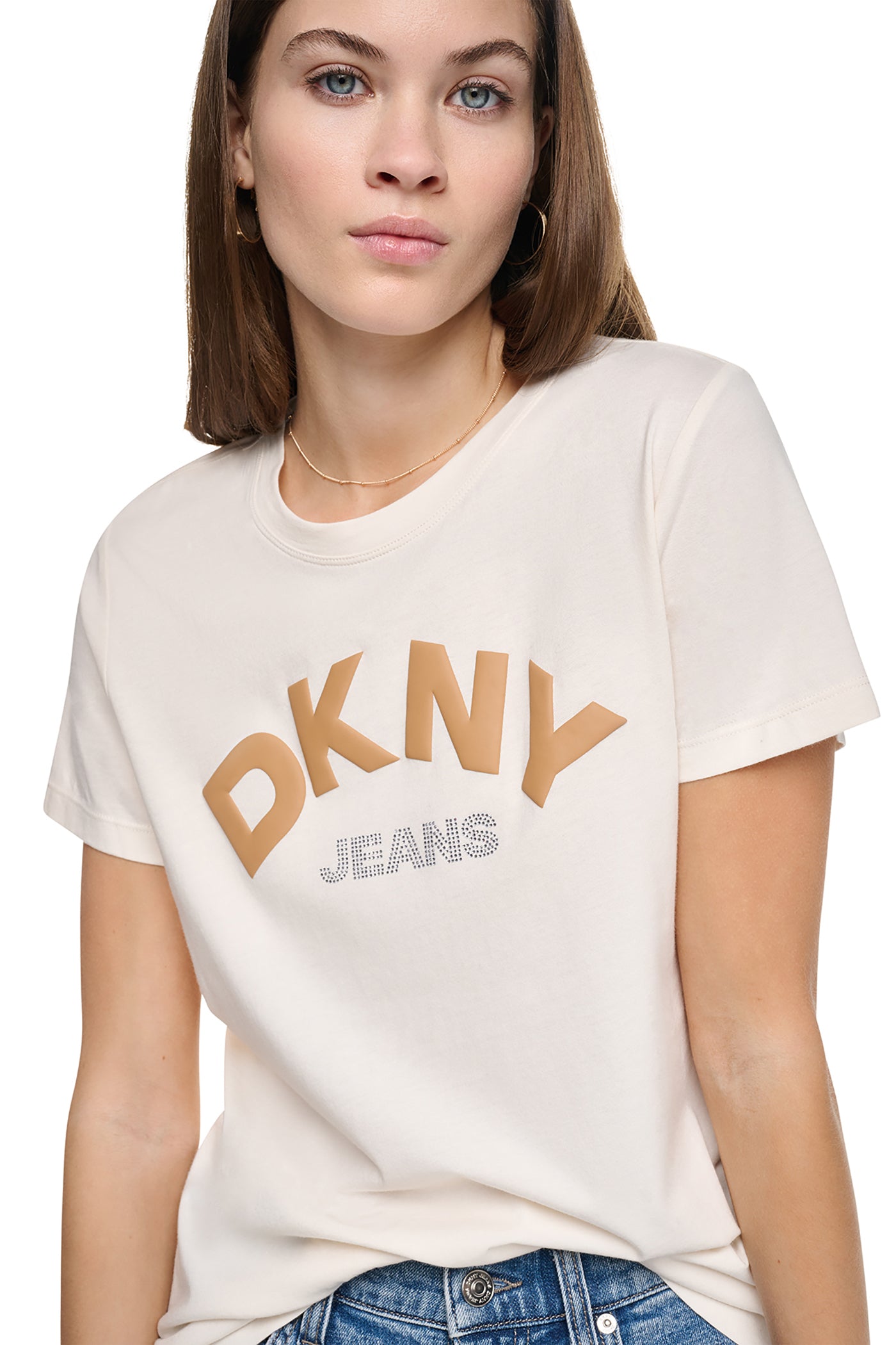 ARCHED RHINESTONE LOGO TEE View 1 | Tees & Tanks ARCHED RHINESTONE LOGO TEE View 1 | Tees & Tanks