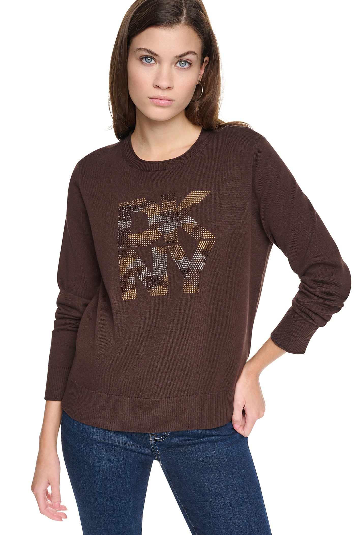 CAMO RHINESTONE LOGO SWEATER View 1 | SALE CAMO RHINESTONE LOGO SWEATER View 1 | SALE
