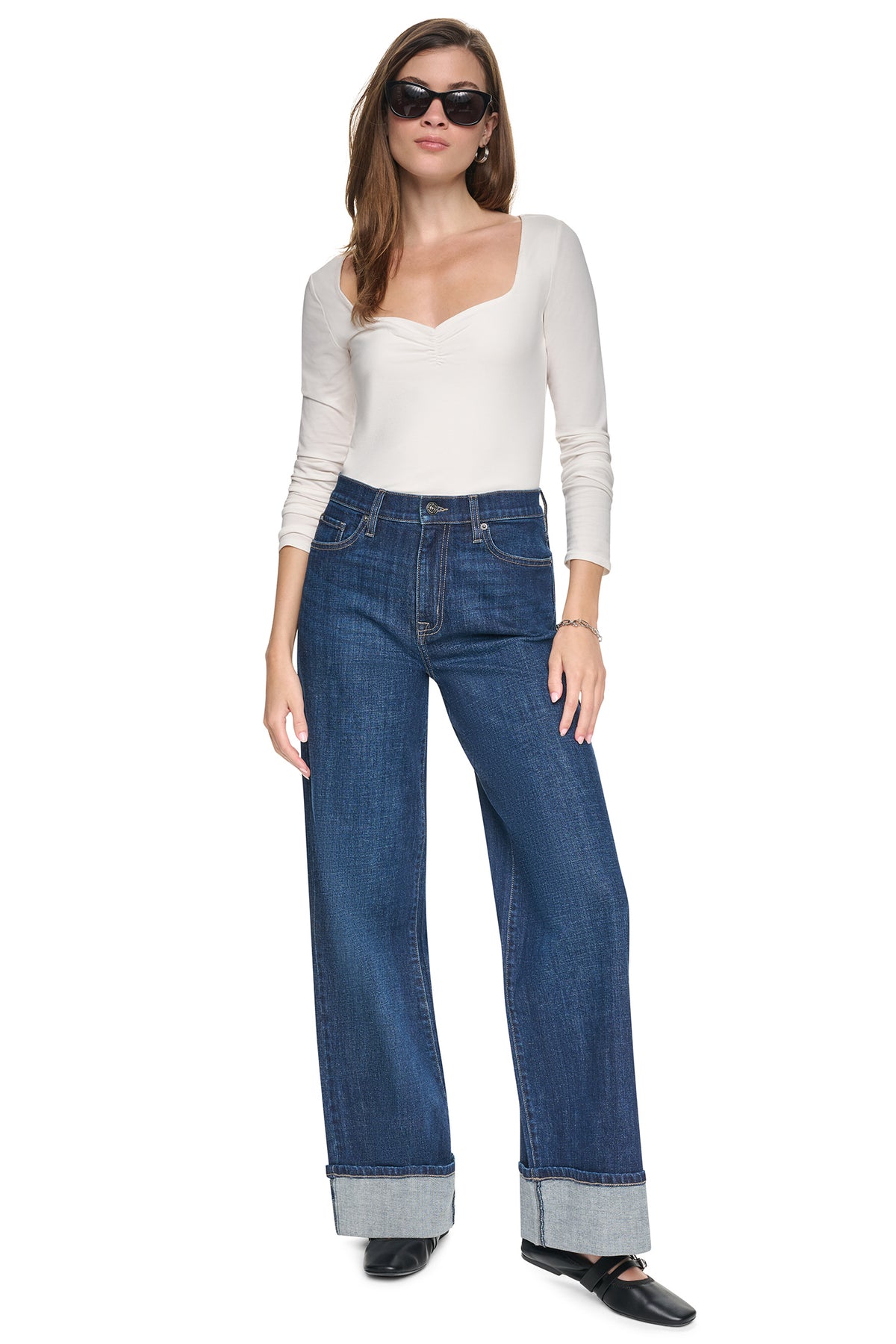 HIGH-RISE CUFFED WIDE LEG View 1 | Pants & Denim HIGH-RISE CUFFED WIDE LEG View 1 | Pants & Denim