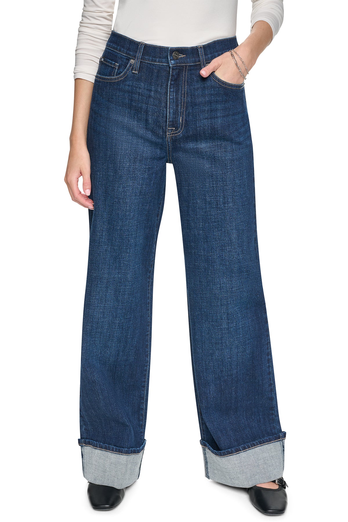 HIGH-RISE CUFFED WIDE LEG View 2 | Pants & Denim HIGH-RISE CUFFED WIDE LEG View 2 | Pants & Denim