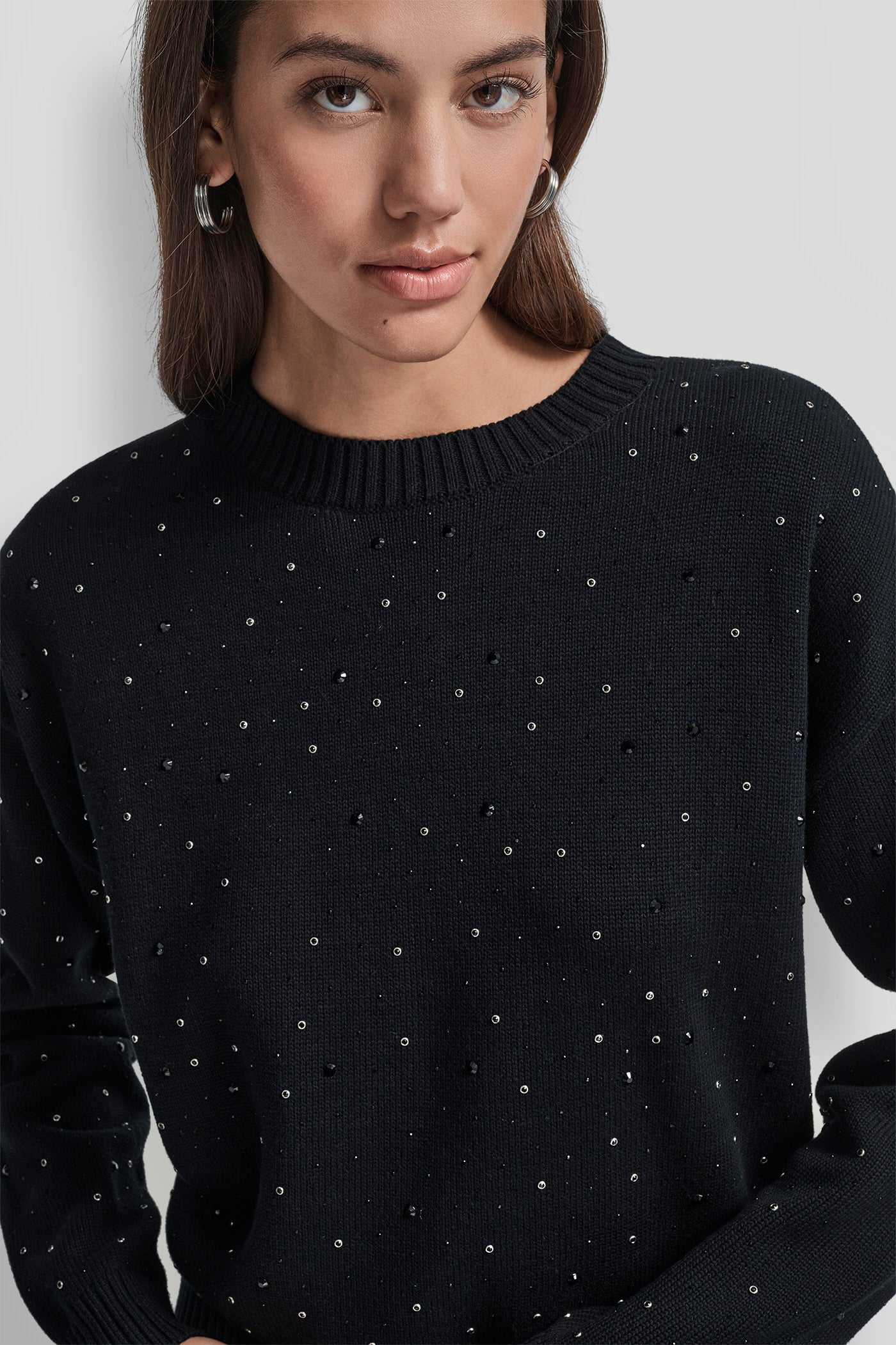 LONG SLEEVE RHINESTONE CREW NECK SWEATER VIEW 6 | New Arrivals LONG SLEEVE RHINESTONE CREW NECK SWEATER VIEW 6 | New Arrivals