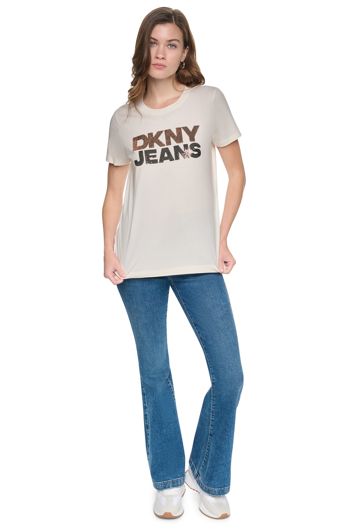 SEQUIN STACKED LOGO TEE VIEW 2