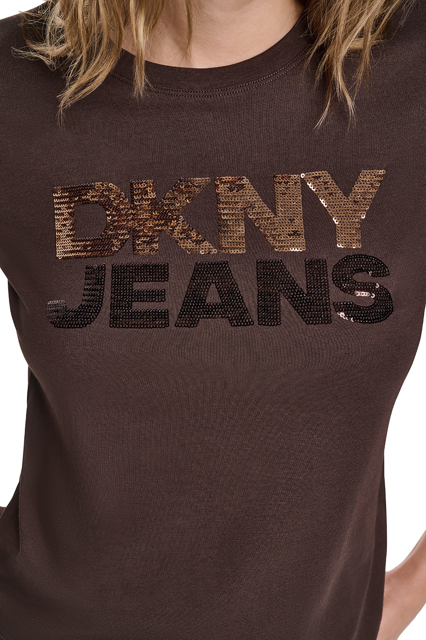 SEQUIN STACKED LOGO TEE VIEW 2