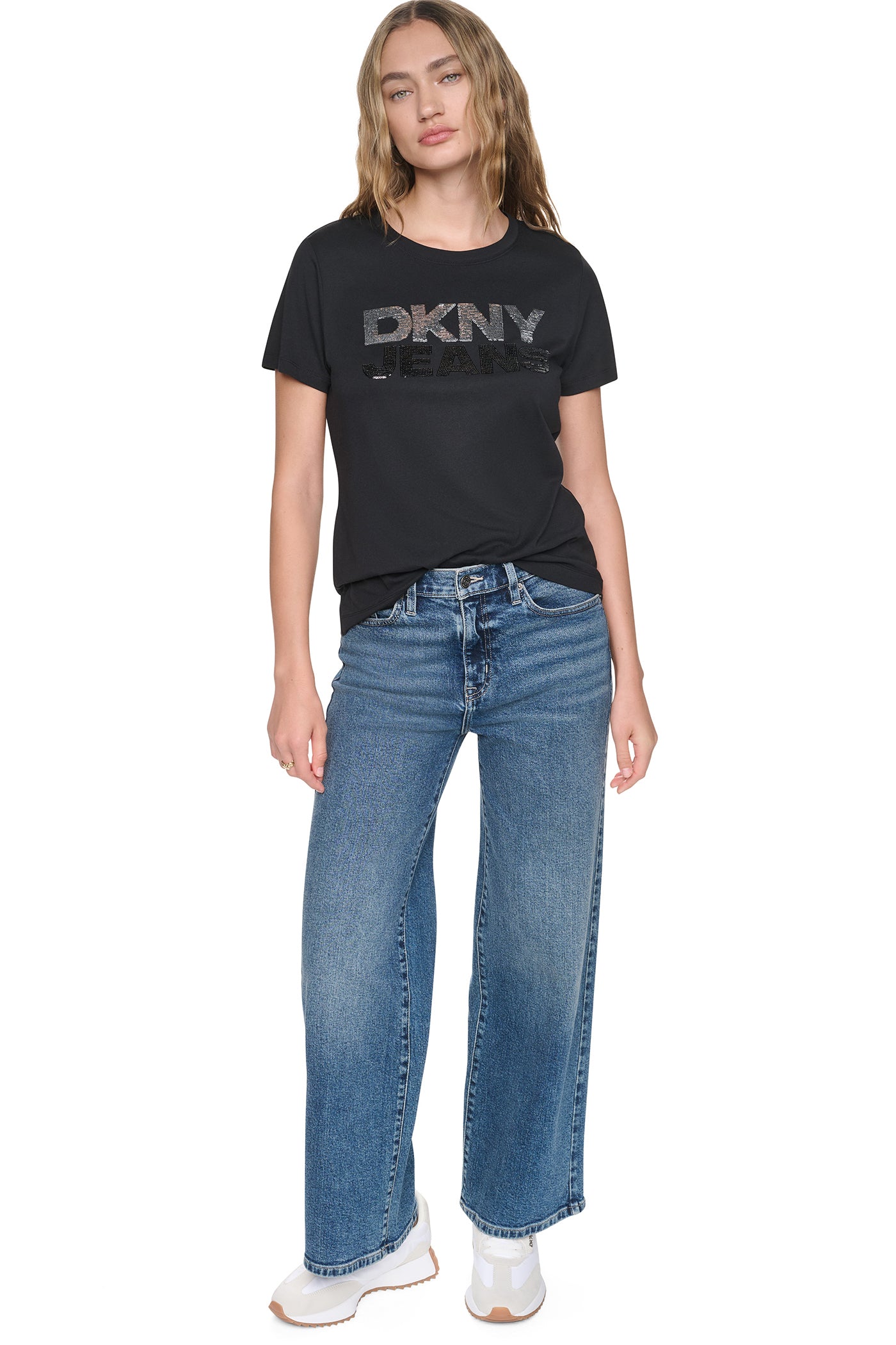 SEQUIN STACKED LOGO TEE VIEW 2