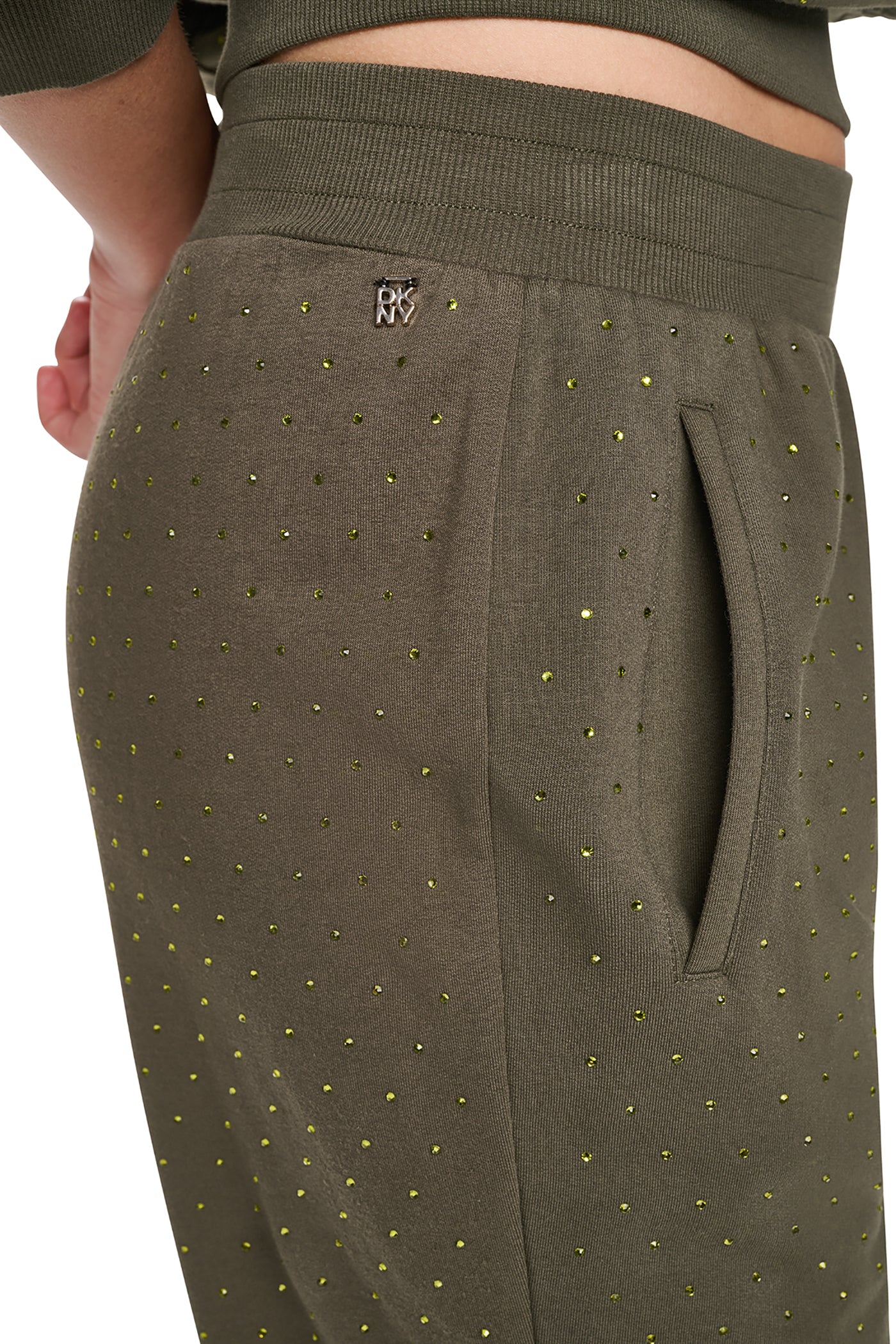 HIGH-RISE RHINESTONE JOGGER PANT View 2 | SALE HIGH-RISE RHINESTONE JOGGER PANT View 2 | SALE