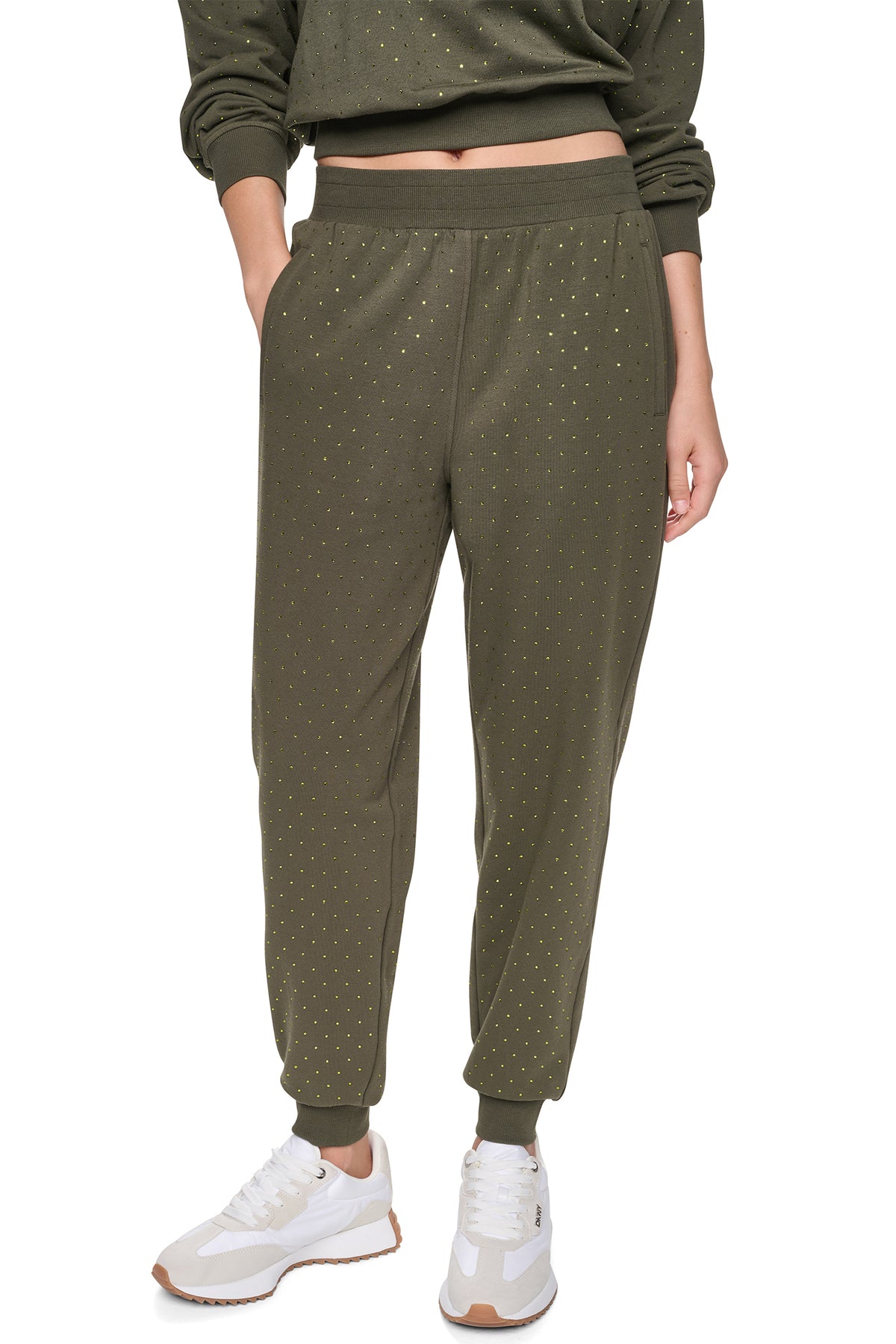 HIGH-RISE RHINESTONE JOGGER PANT VIEW 2