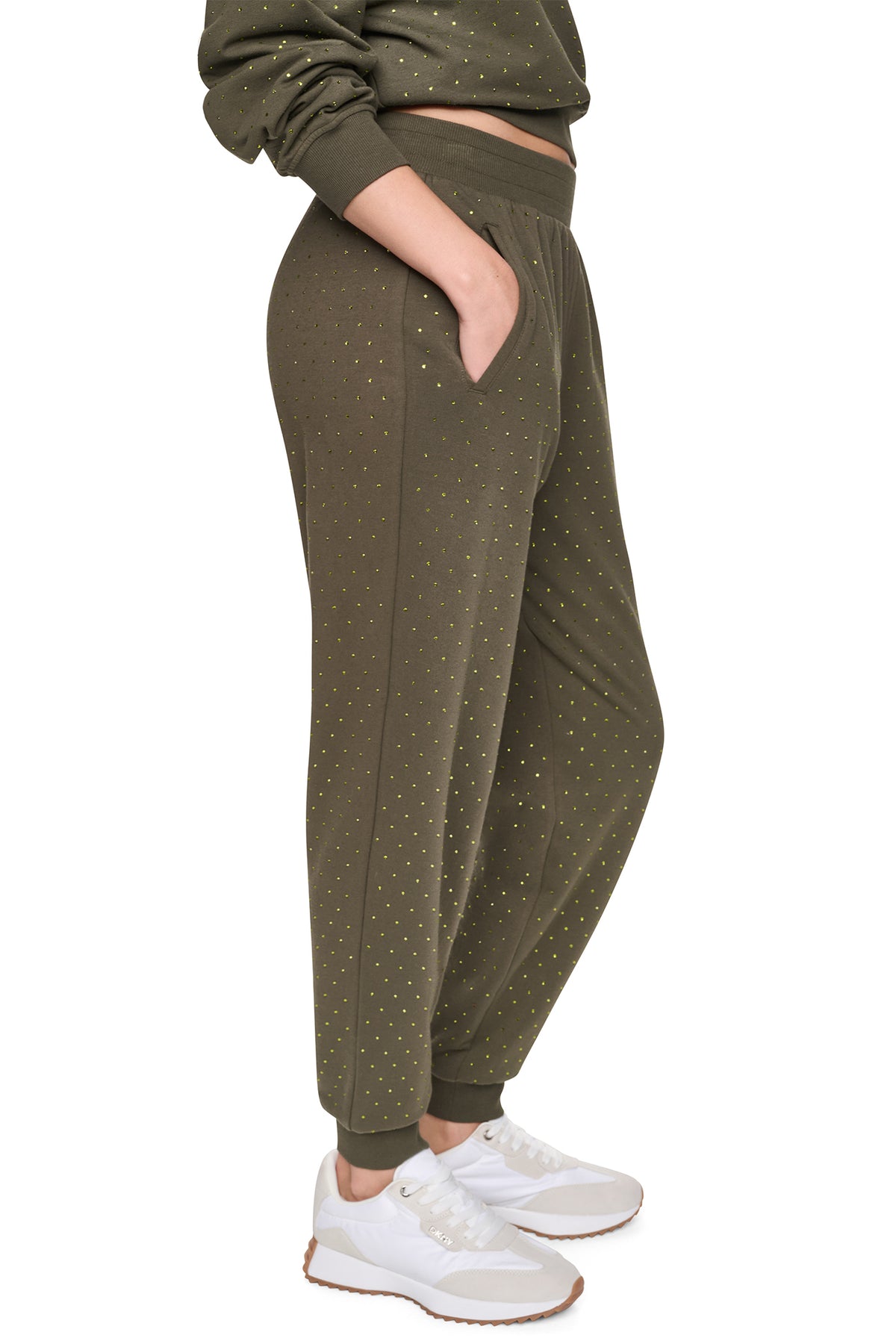 HIGH-RISE RHINESTONE JOGGER PANT VIEW 2