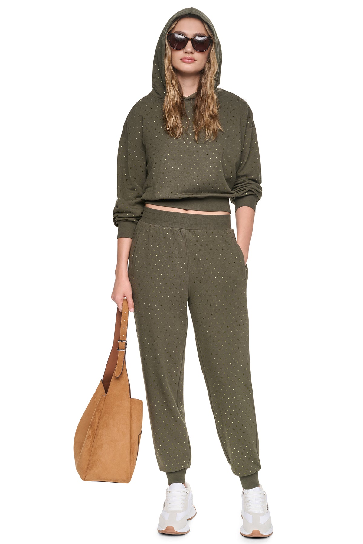 HIGH-RISE RHINESTONE JOGGER PANT VIEW 2