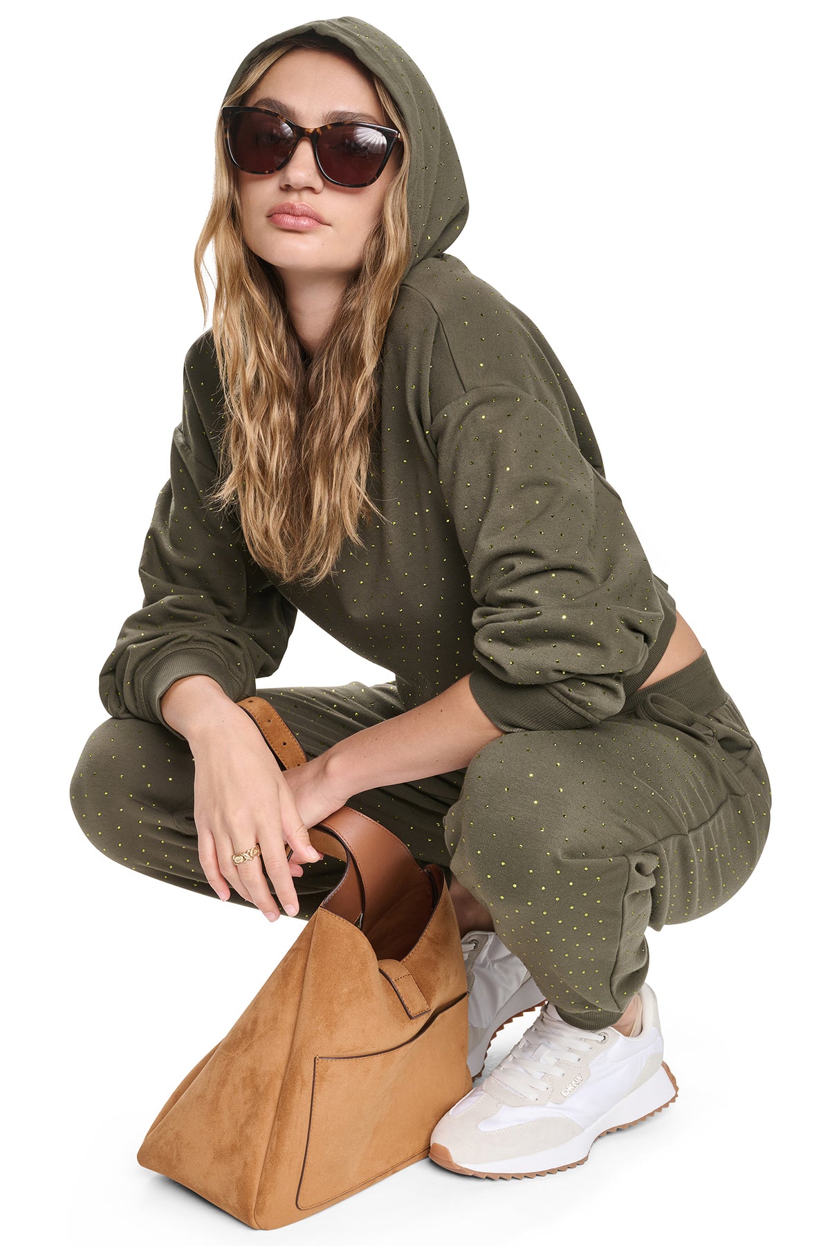 HIGH-RISE RHINESTONE JOGGER PANT VIEW 2
