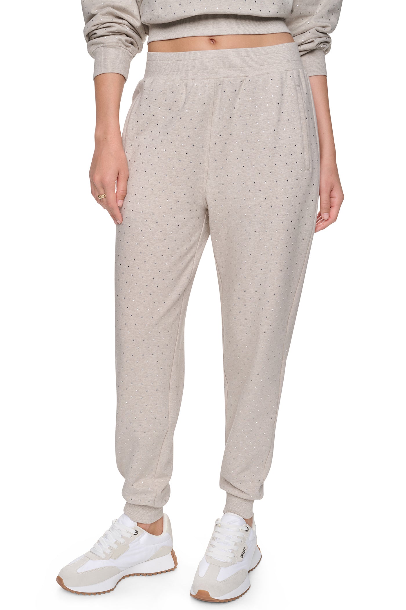HIGH-RISE RHINESTONE JOGGER PANT View 2 | SALE HIGH-RISE RHINESTONE JOGGER PANT View 2 | SALE
