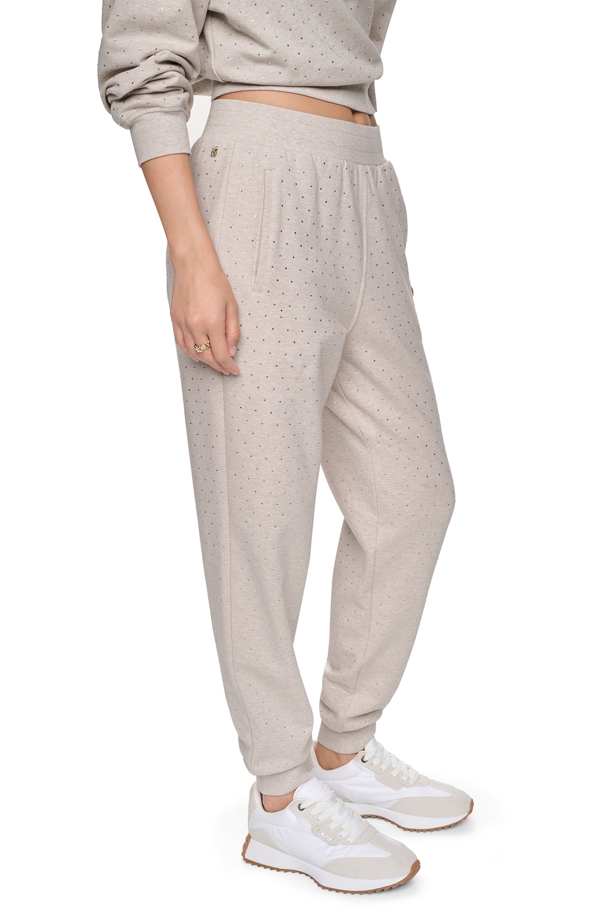 HIGH-RISE RHINESTONE JOGGER PANT VIEW 2