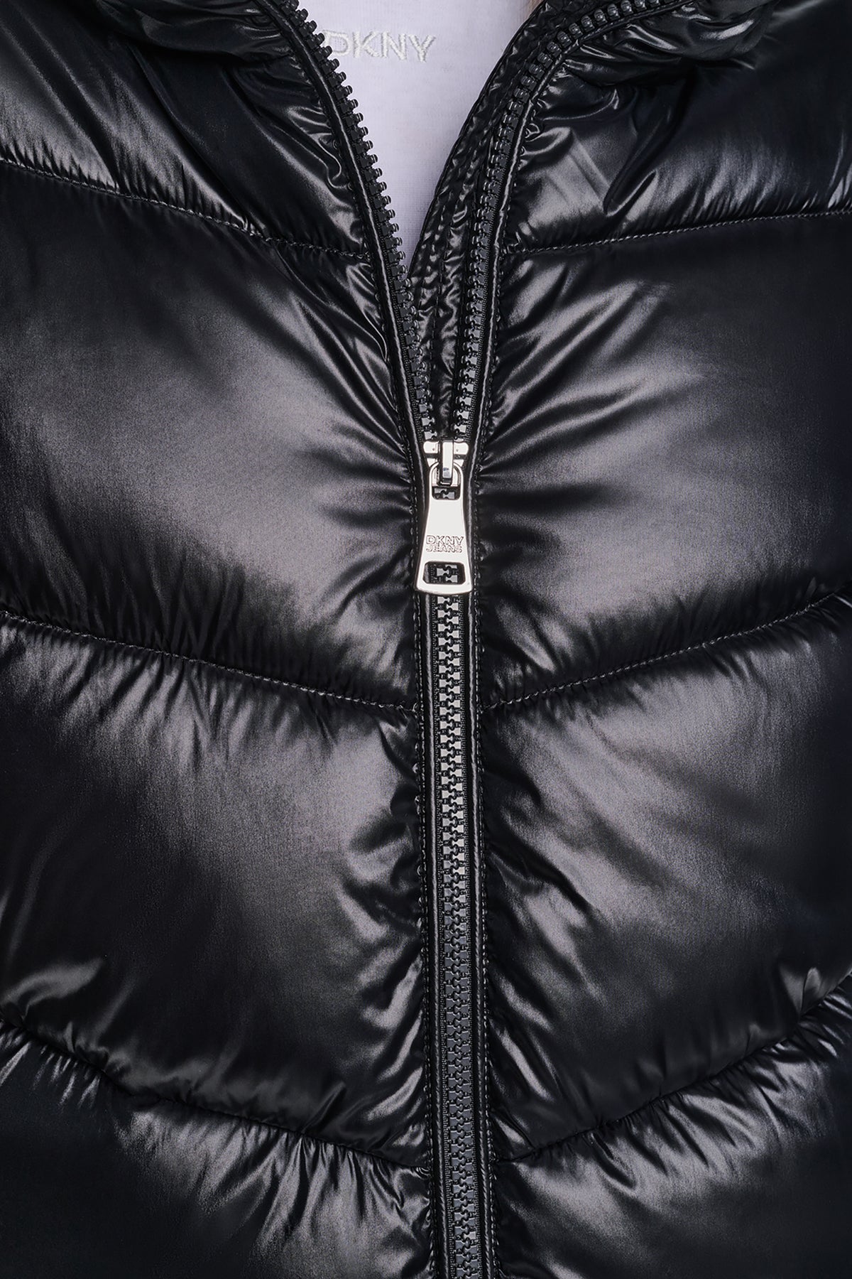 QUILTED PUFFER WITH DRAMA COLLAR VIEW 2