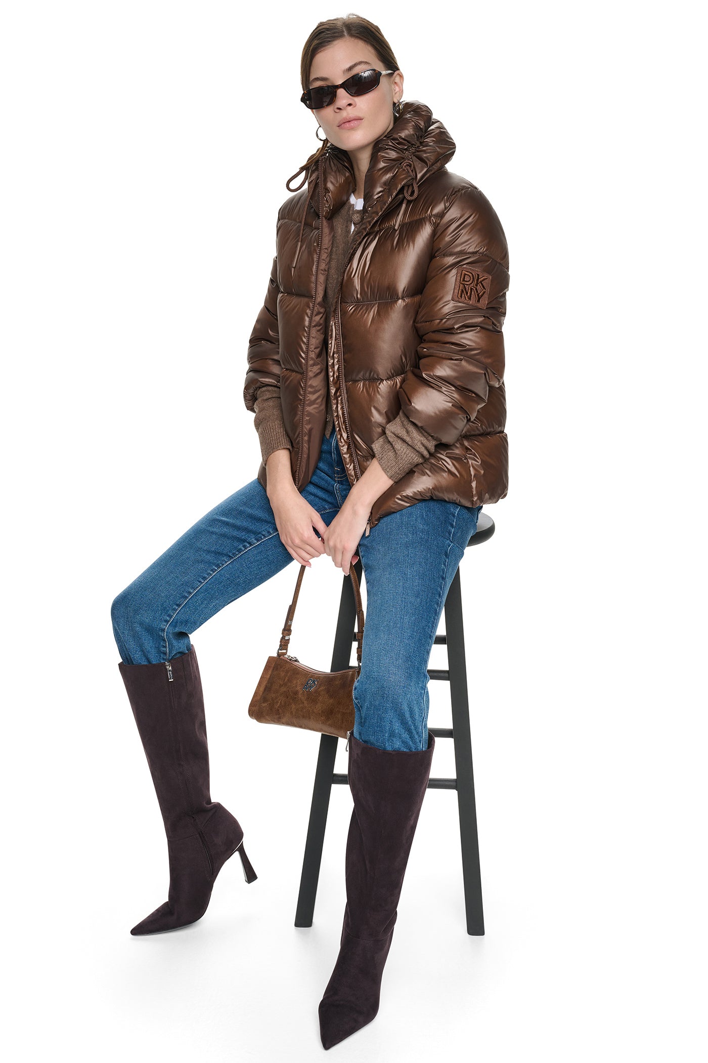 QUILTED PUFFER WITH DRAMA COLLAR View 1 | SALE QUILTED PUFFER WITH DRAMA COLLAR View 1 | SALE