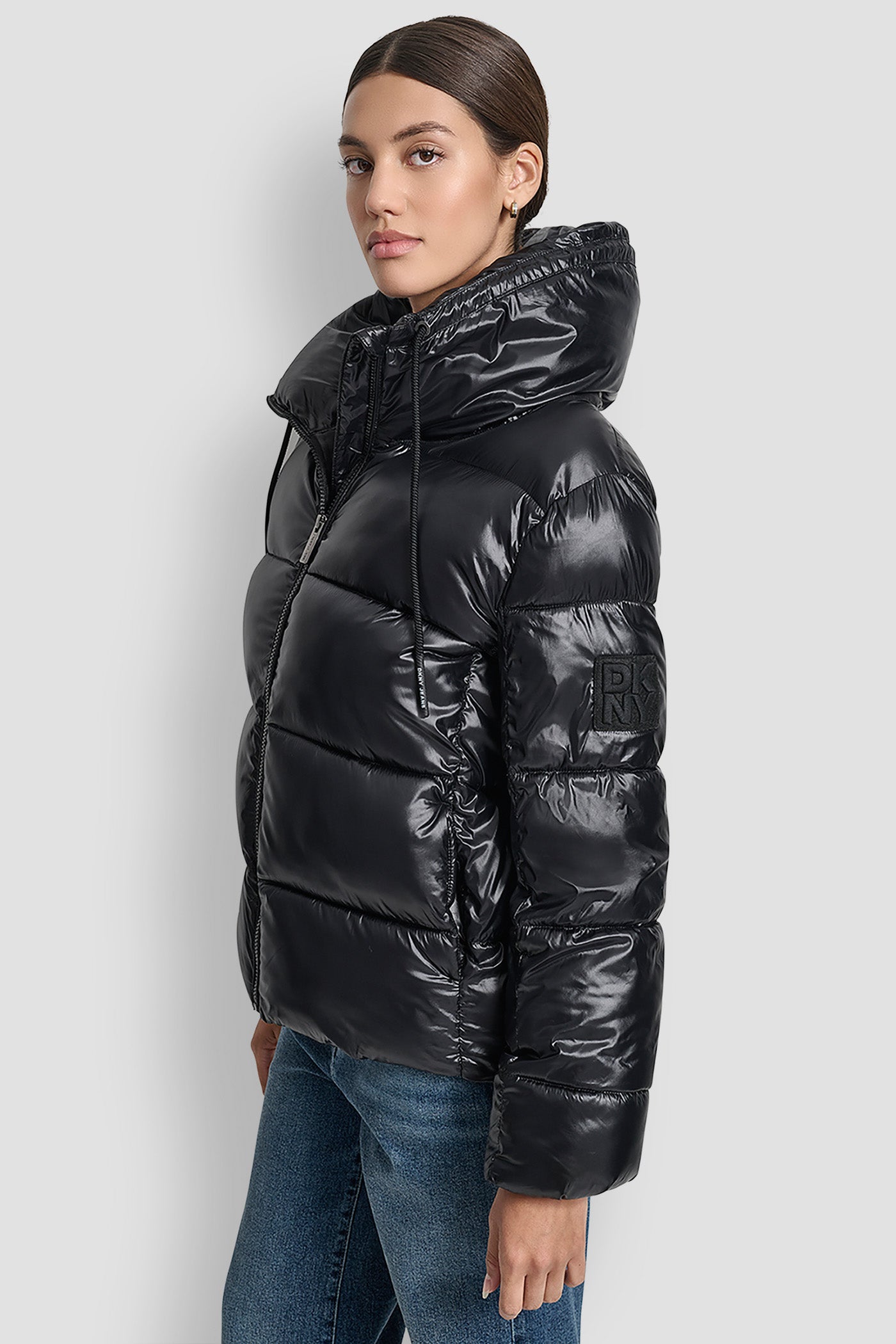LIGHT WEIGHT QUILTED PUFFER WITH DRAMA COLLAR VIEW 3 | Cold Weather Coats LIGHT WEIGHT QUILTED PUFFER WITH DRAMA COLLAR VIEW 3 | Cold Weather Coats