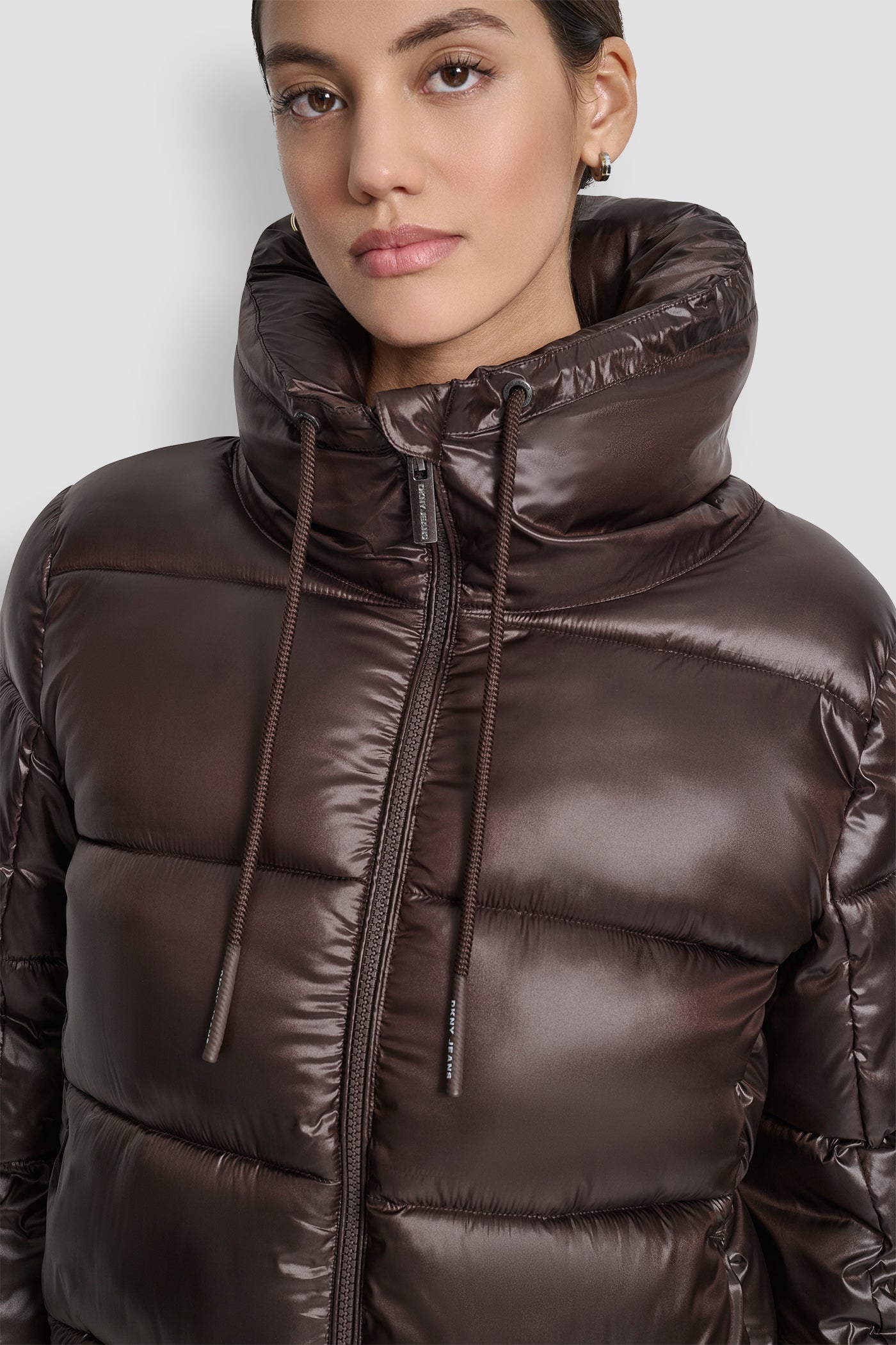 LIGHT WEIGHT QUILTED PUFFER WITH DRAMA COLLAR VIEW 5 | Cold Weather Coats LIGHT WEIGHT QUILTED PUFFER WITH DRAMA COLLAR VIEW 5 | Cold Weather Coats