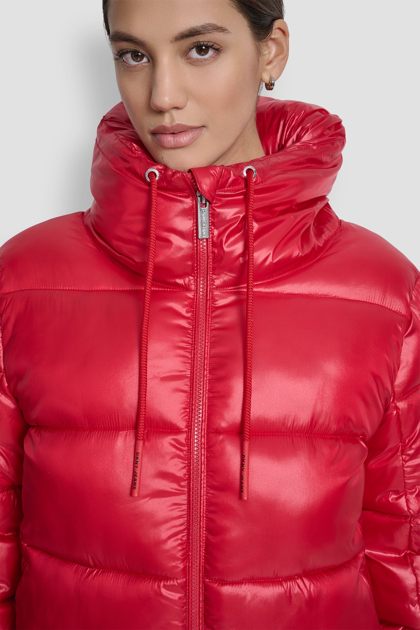 LIGHT WEIGHT QUILTED PUFFER WITH DRAMA COLLAR VIEW 4 | Cold Weather Coats LIGHT WEIGHT QUILTED PUFFER WITH DRAMA COLLAR VIEW 4 | Cold Weather Coats