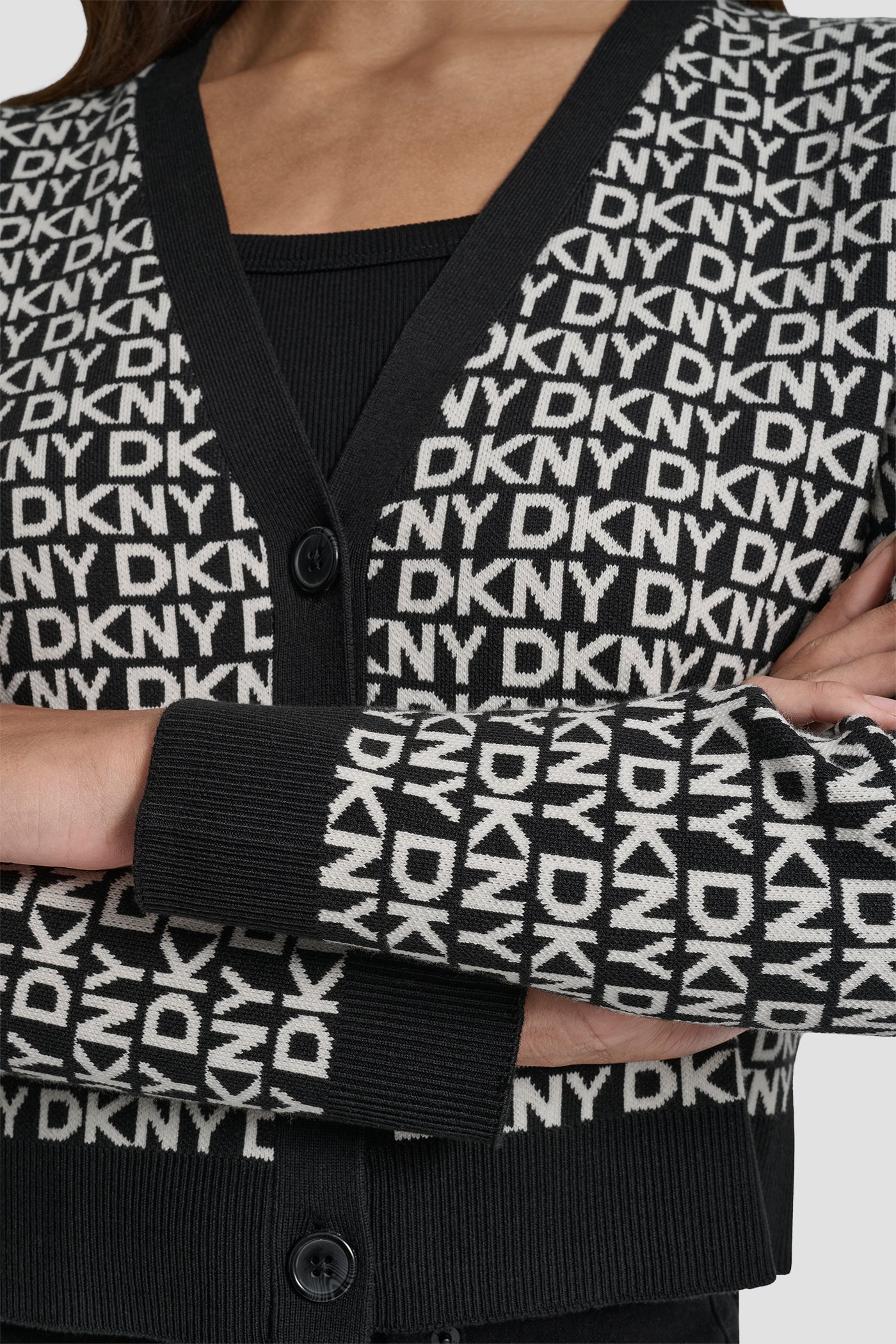 LOGO JACQUARD LONG SLEEVE V-NECK CARDIGAN VIEW 7 | New Arrivals LOGO JACQUARD LONG SLEEVE V-NECK CARDIGAN VIEW 7 | New Arrivals