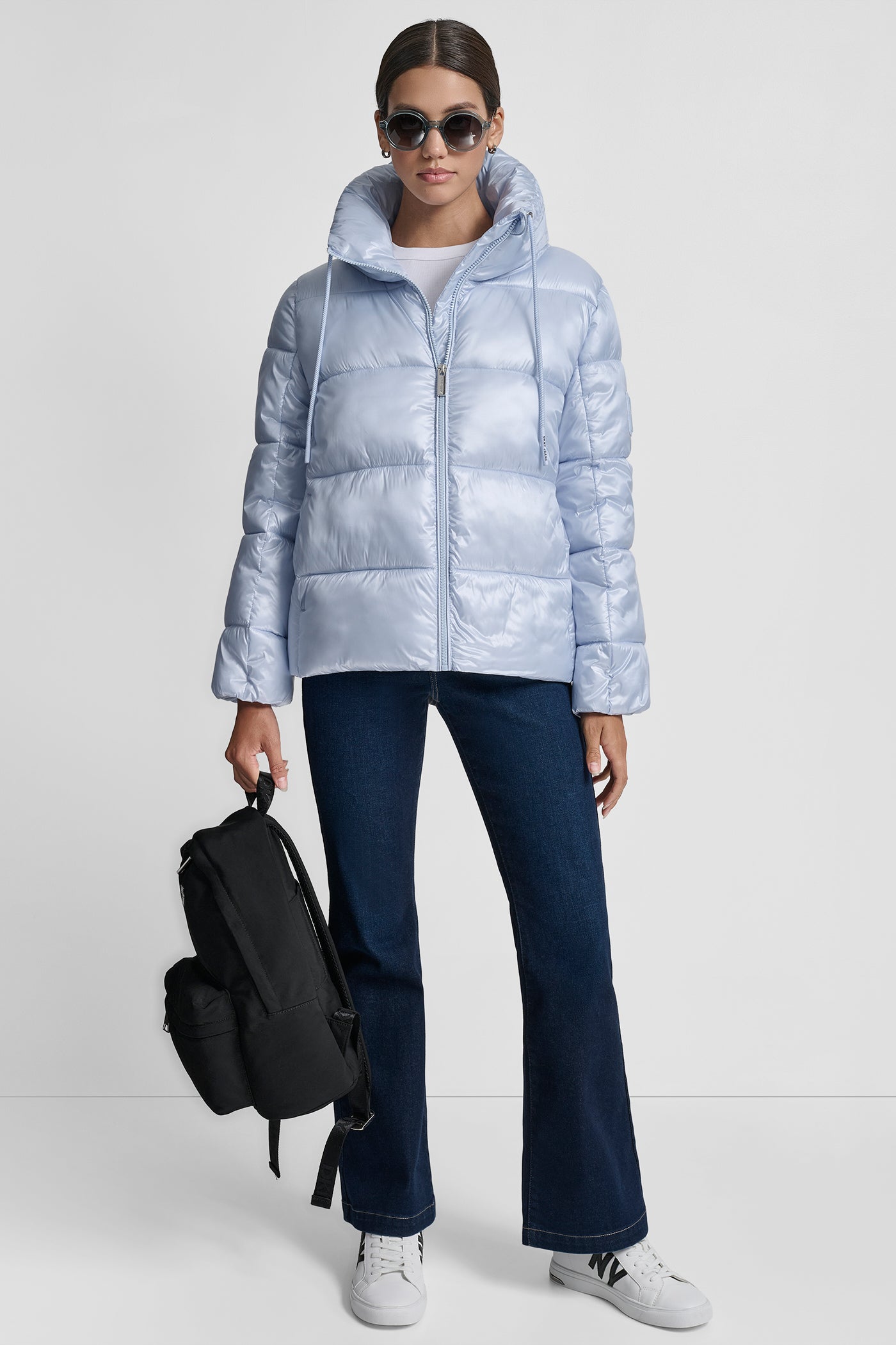 FUNNEL-NECK LIGHTWEIGHT PUFFER JACKET VIEW 10 | DKNY Promo FUNNEL-NECK LIGHTWEIGHT PUFFER JACKET VIEW 10 | DKNY Promo