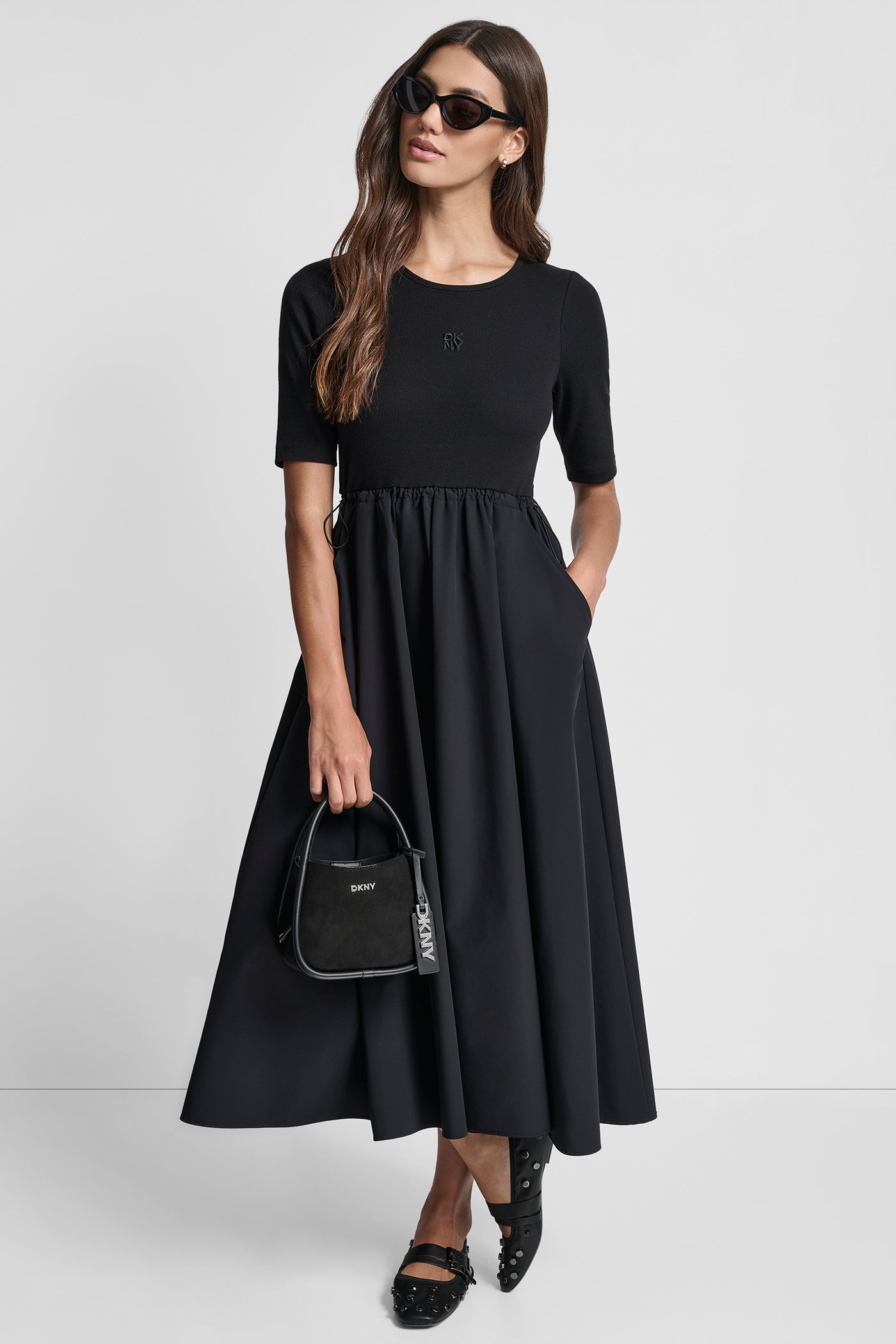RIB TANK DRESS WITH POPLIN SKIRT VIEW 4 | Dresses & Jumpsuits RIB TANK DRESS WITH POPLIN SKIRT VIEW 4 | Dresses & Jumpsuits