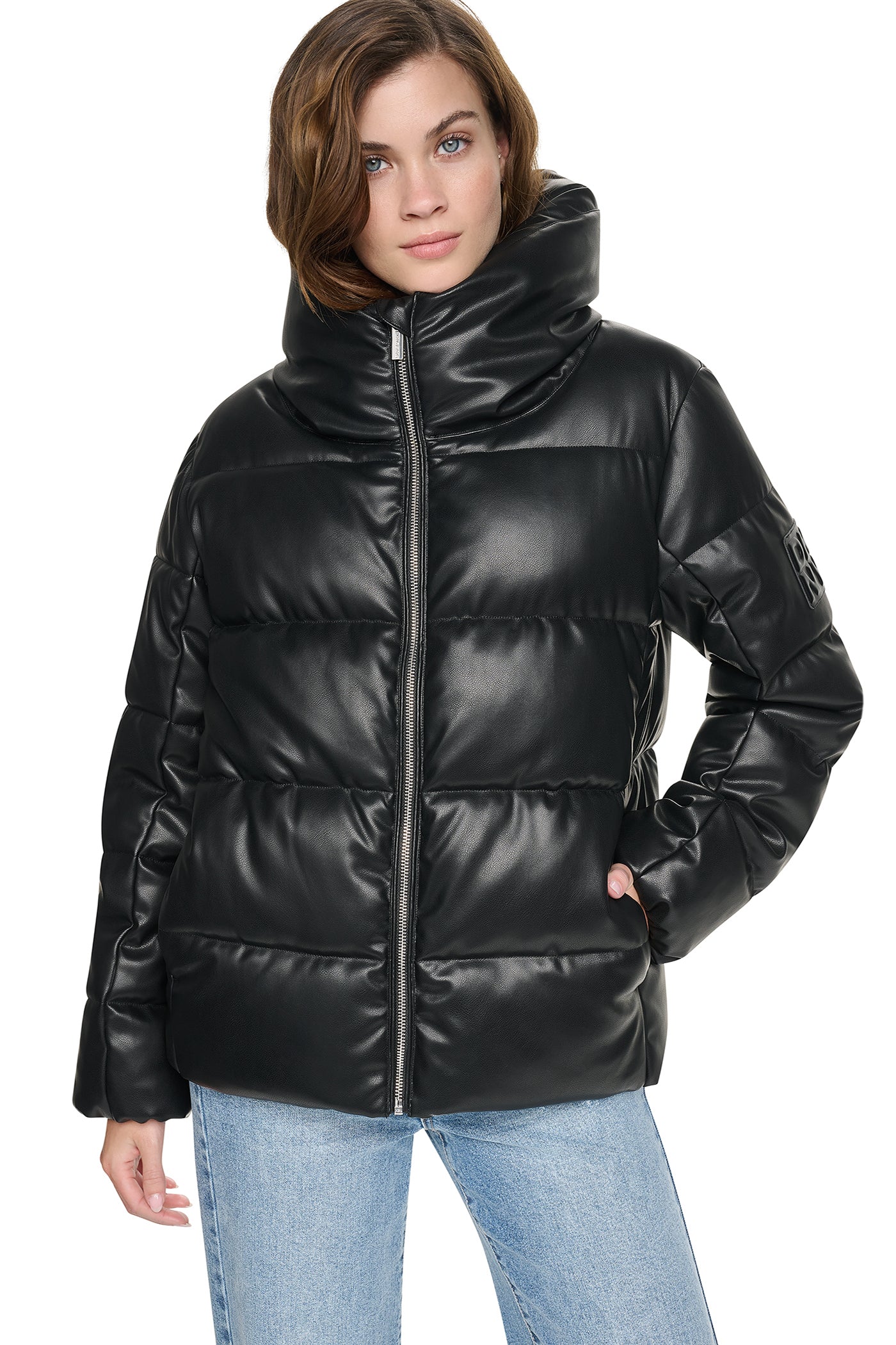 FAUX LEATHER PUFFER JACKET View 2 | Fall Collection FAUX LEATHER PUFFER JACKET View 2 | Fall Collection