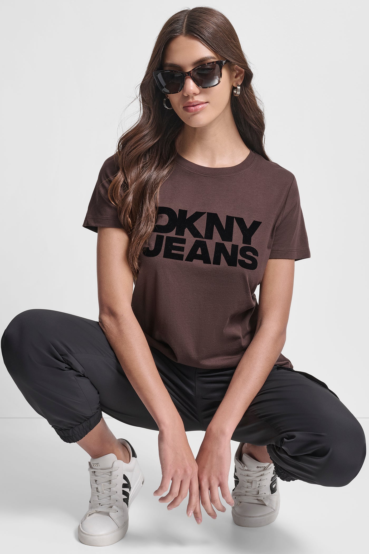 FLOCKED LOGO CREW NECK TEE VIEW 8 | Tees & Tanks FLOCKED LOGO CREW NECK TEE VIEW 8 | Tees & Tanks