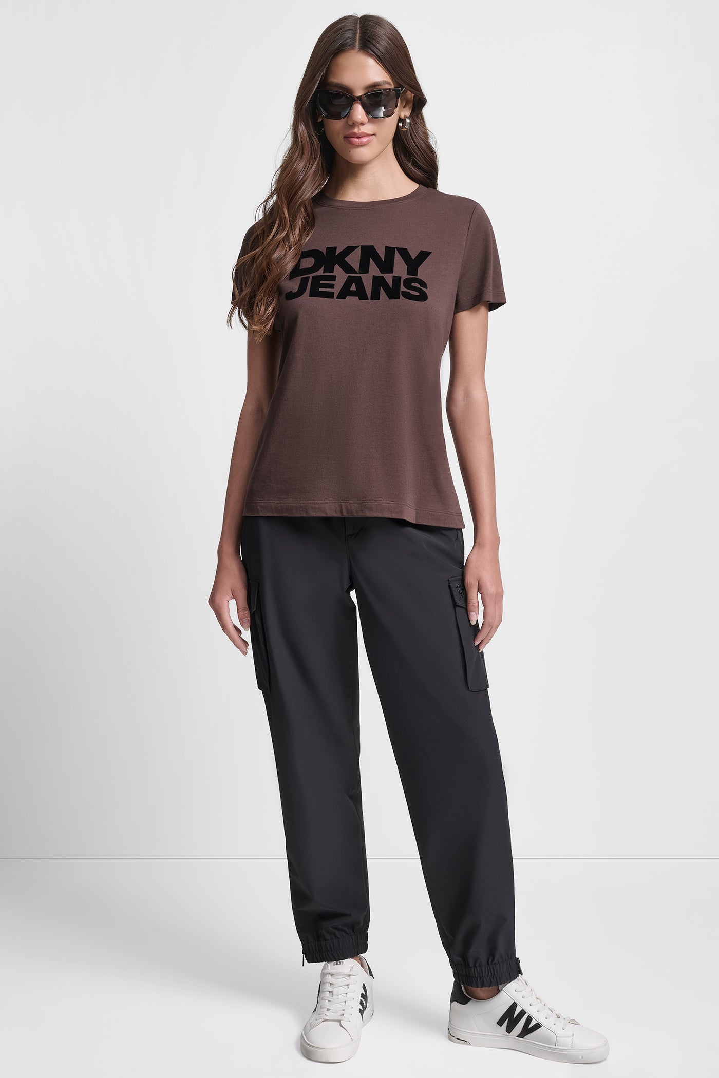 FLOCKED LOGO CREW NECK TEE VIEW 7 | Tees & Tanks FLOCKED LOGO CREW NECK TEE VIEW 7 | Tees & Tanks