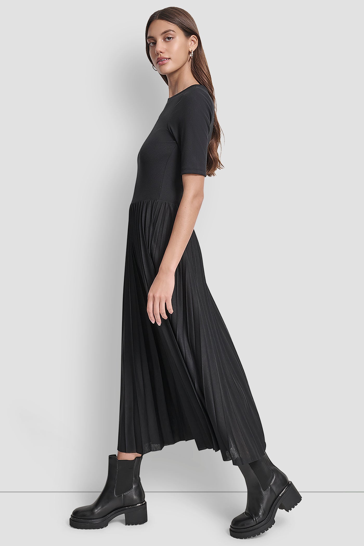 BALLET SLEEVE PLEATED DRESS VIEW 3 | New Arrivals BALLET SLEEVE PLEATED DRESS VIEW 3 | New Arrivals