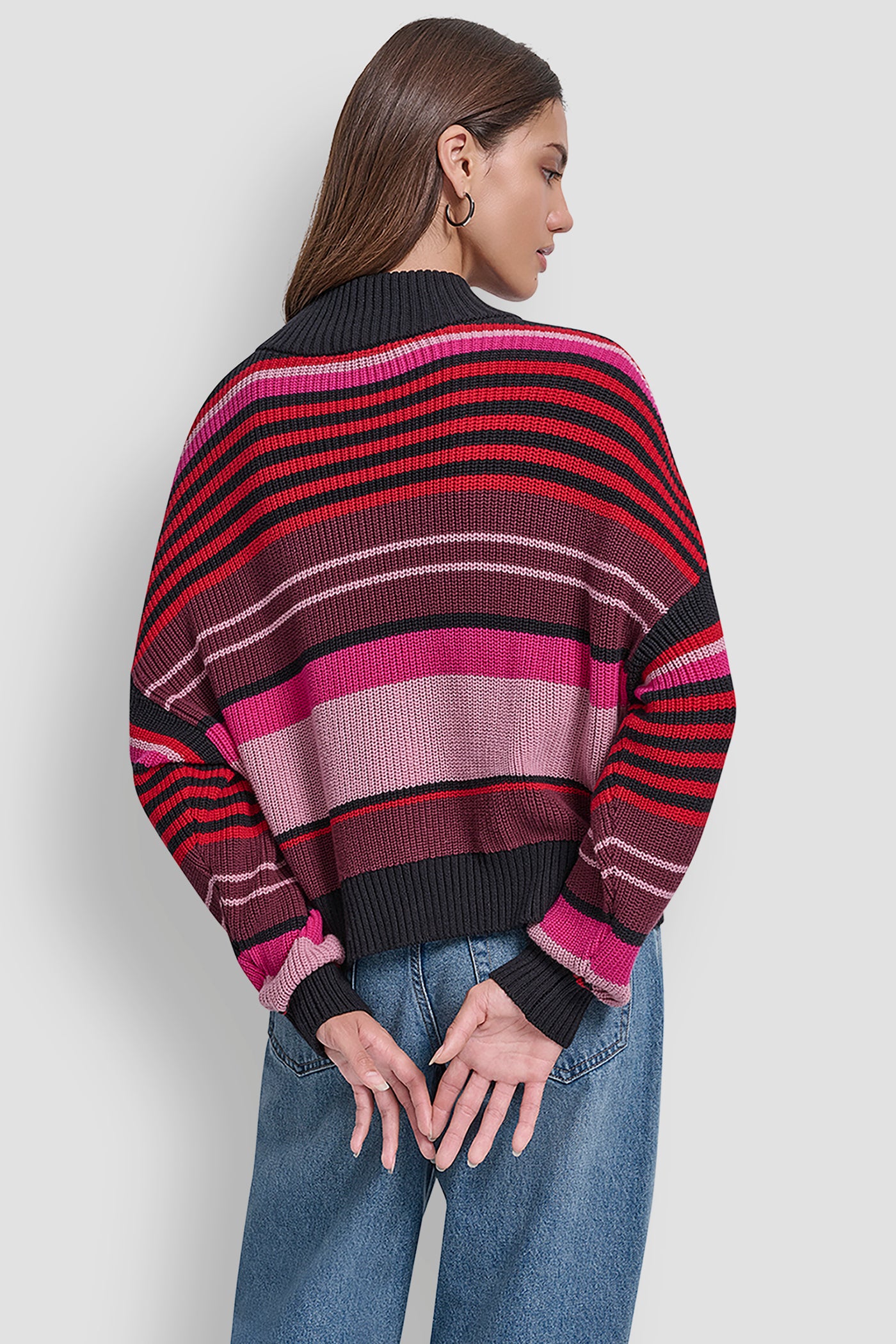 STRIPED 1/4-ZIP SWEATER VIEW 2 | WOMEN'S SWEATERS & TOPS STRIPED 1/4-ZIP SWEATER VIEW 2 | WOMEN'S SWEATERS & TOPS