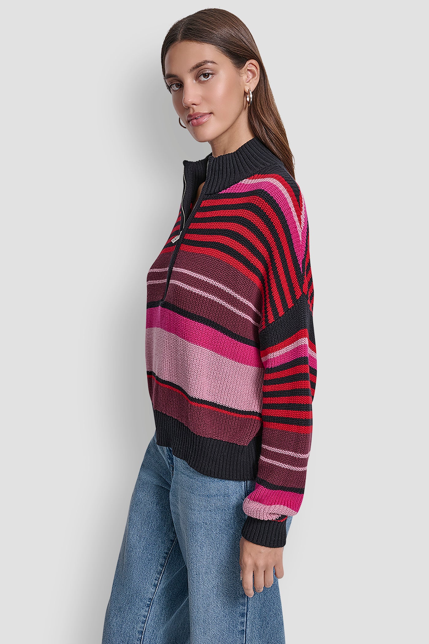 STRIPED 1/4-ZIP SWEATER VIEW 3 | WOMEN'S SWEATERS & TOPS STRIPED 1/4-ZIP SWEATER VIEW 3 | WOMEN'S SWEATERS & TOPS