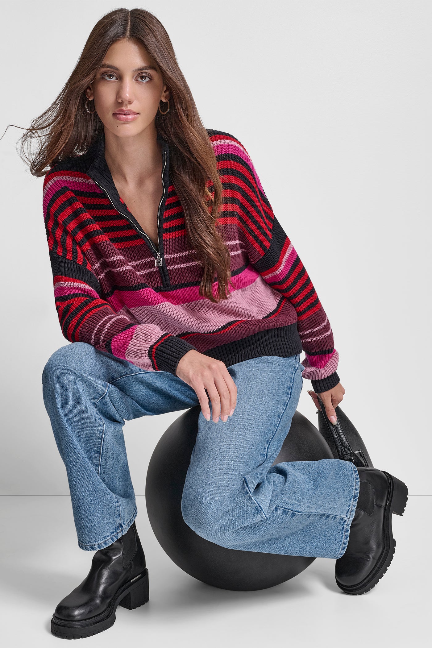 STRIPED 1/4-ZIP SWEATER VIEW 7 | WOMEN'S SWEATERS & TOPS STRIPED 1/4-ZIP SWEATER VIEW 7 | WOMEN'S SWEATERS & TOPS