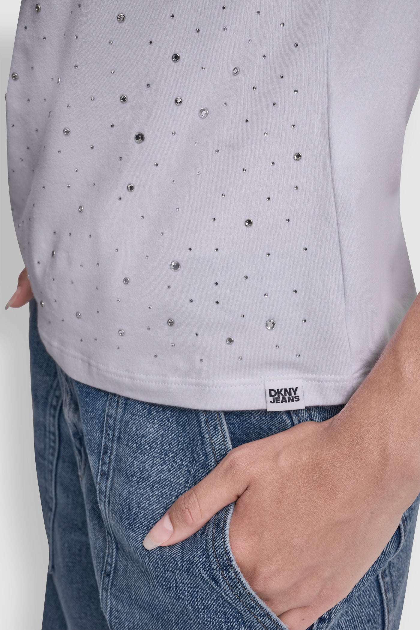 SCATTERED MULTI STUDS EMBELLISHED CAP SLEEVE FITTED VIEW 4 | New Arrivals SCATTERED MULTI STUDS EMBELLISHED CAP SLEEVE FITTED VIEW 4 | New Arrivals