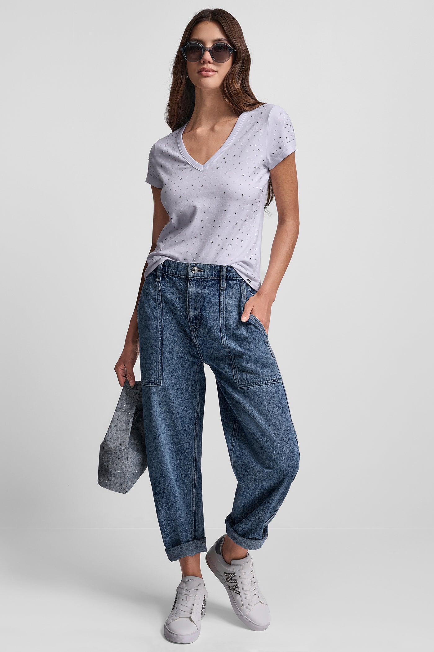 SCATTERED MULTI STUDS EMBELLISHED CAP SLEEVE FITTED VIEW 5 | New Arrivals SCATTERED MULTI STUDS EMBELLISHED CAP SLEEVE FITTED VIEW 5 | New Arrivals