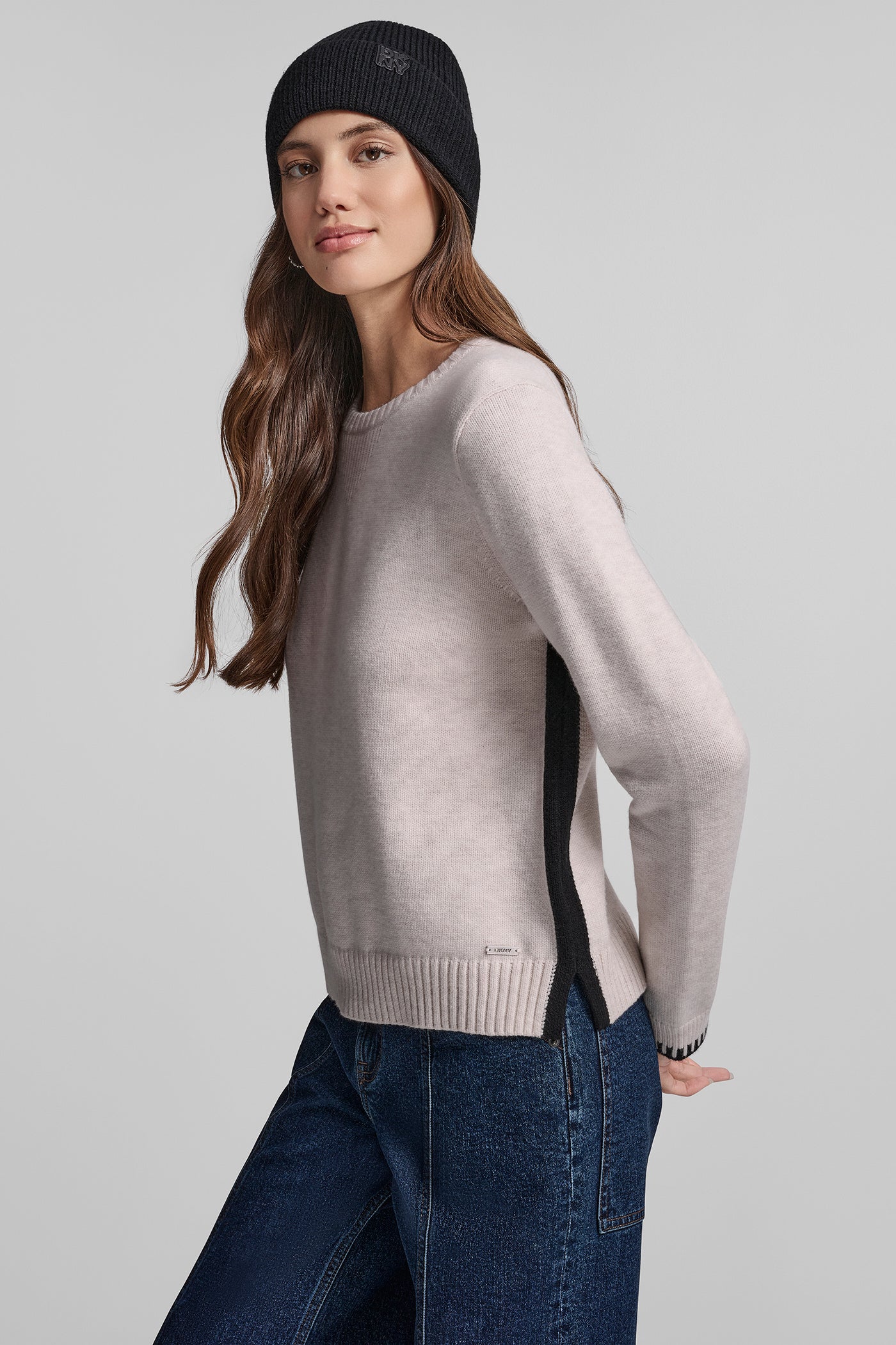 LONG SLEEVE CARDIGAN WITH WHIPSTITCH TRIM VIEW 3 | New Arrivals LONG SLEEVE CARDIGAN WITH WHIPSTITCH TRIM VIEW 3 | New Arrivals