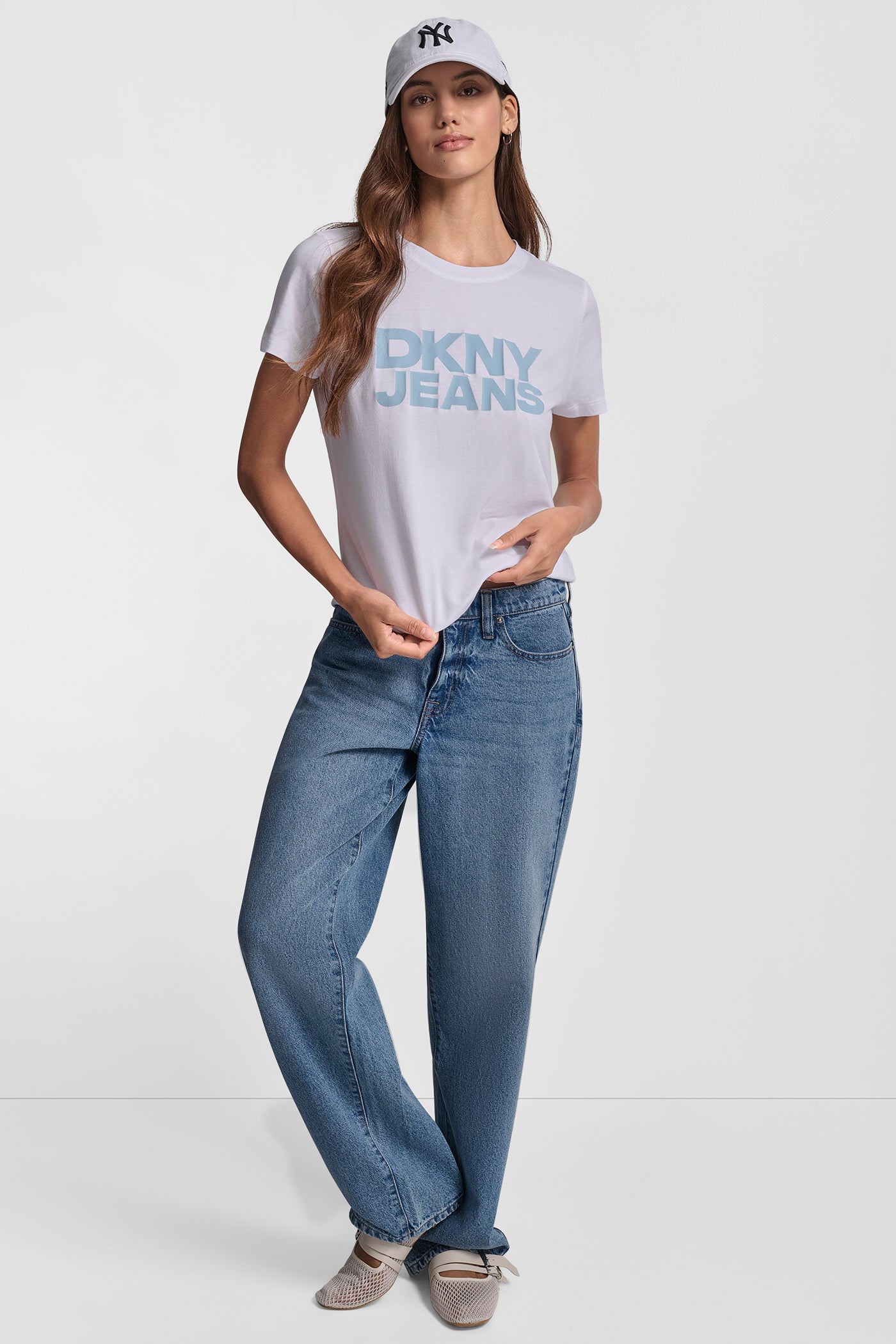 FLOCKED LOGO CREW NECK TEE VIEW 4 | Tees & Tanks FLOCKED LOGO CREW NECK TEE VIEW 4 | Tees & Tanks