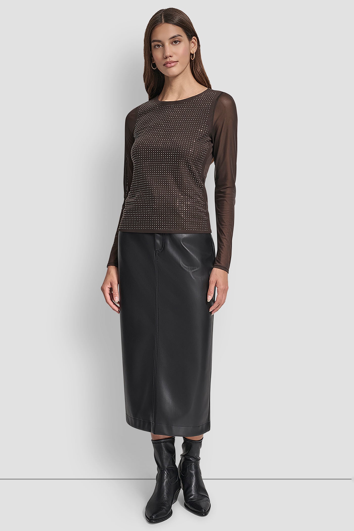 DOME STUDS MESH LONG SLEEVE TOP VIEW 5 | New Arrivals DOME STUDS MESH LONG SLEEVE TOP VIEW 5 | New Arrivals
