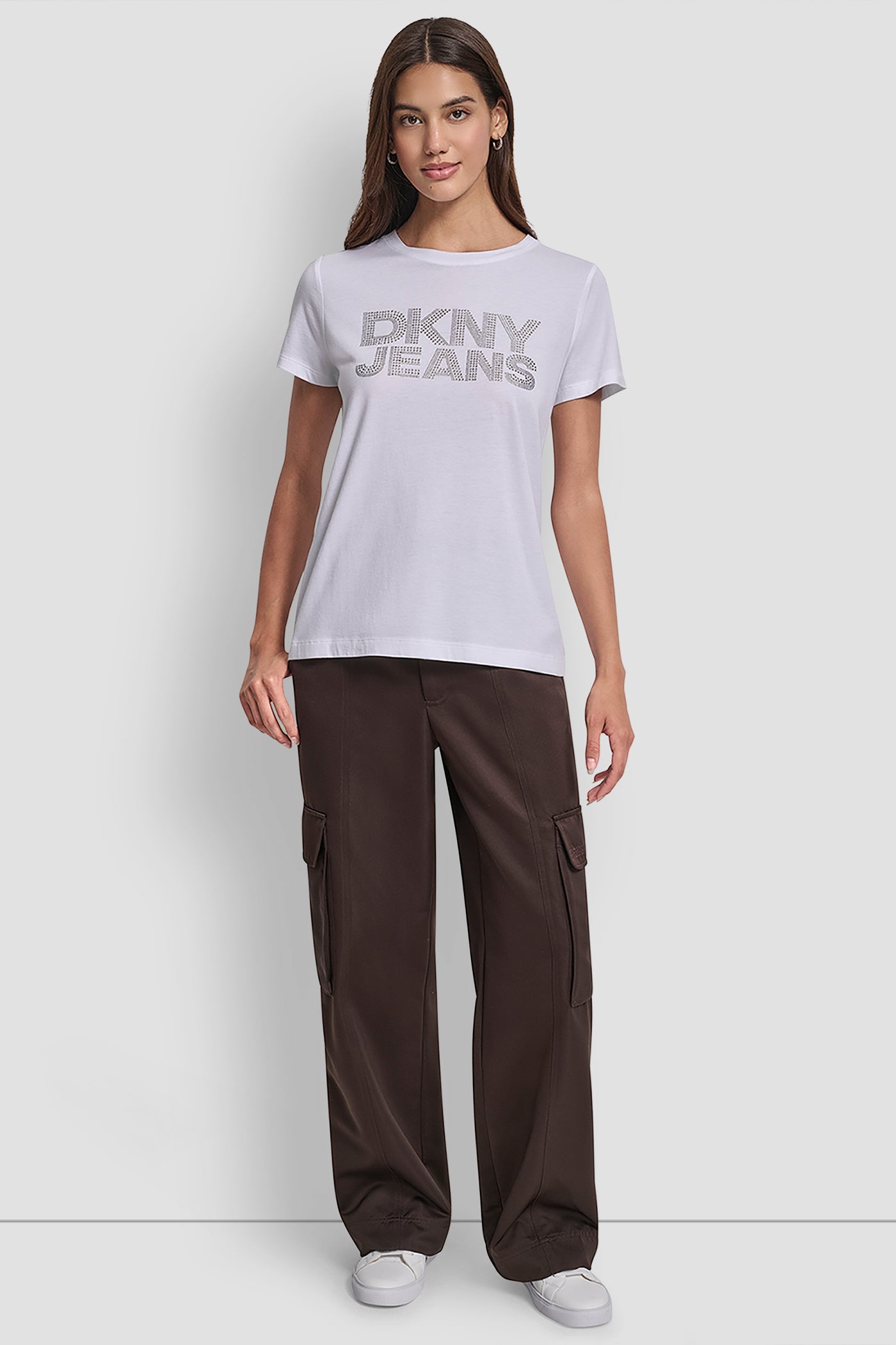 DKNY JEANS STACKED MIXED RHINESTONE LOGO CREW NECK VIEW 5 | Tees & Tanks DKNY JEANS STACKED MIXED RHINESTONE LOGO CREW NECK VIEW 5 | Tees & Tanks