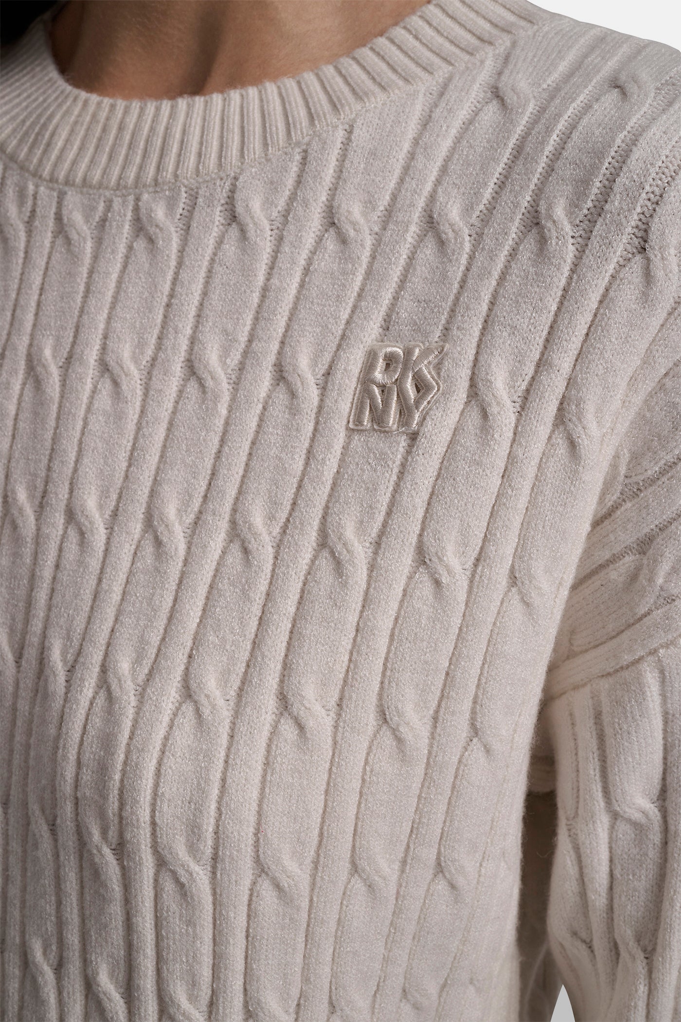 CABLE LONG SLEEVE CREW NECK WITH BABY ROLL AT HEM VIEW 4 | New Arrivals CABLE LONG SLEEVE CREW NECK WITH BABY ROLL AT HEM VIEW 4 | New Arrivals