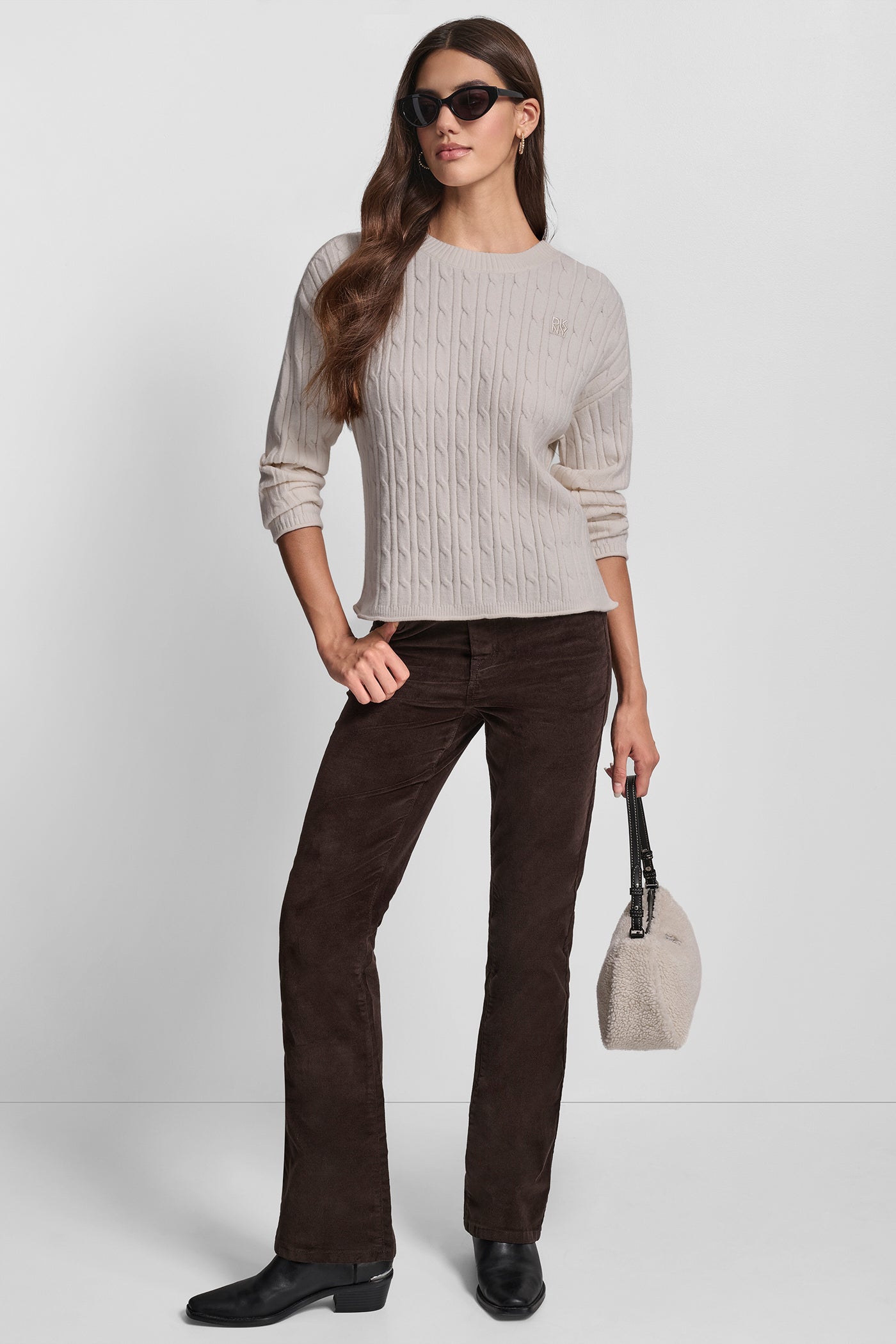 CABLE LONG SLEEVE CREW NECK WITH BABY ROLL AT HEM VIEW 6 | New Arrivals CABLE LONG SLEEVE CREW NECK WITH BABY ROLL AT HEM VIEW 6 | New Arrivals