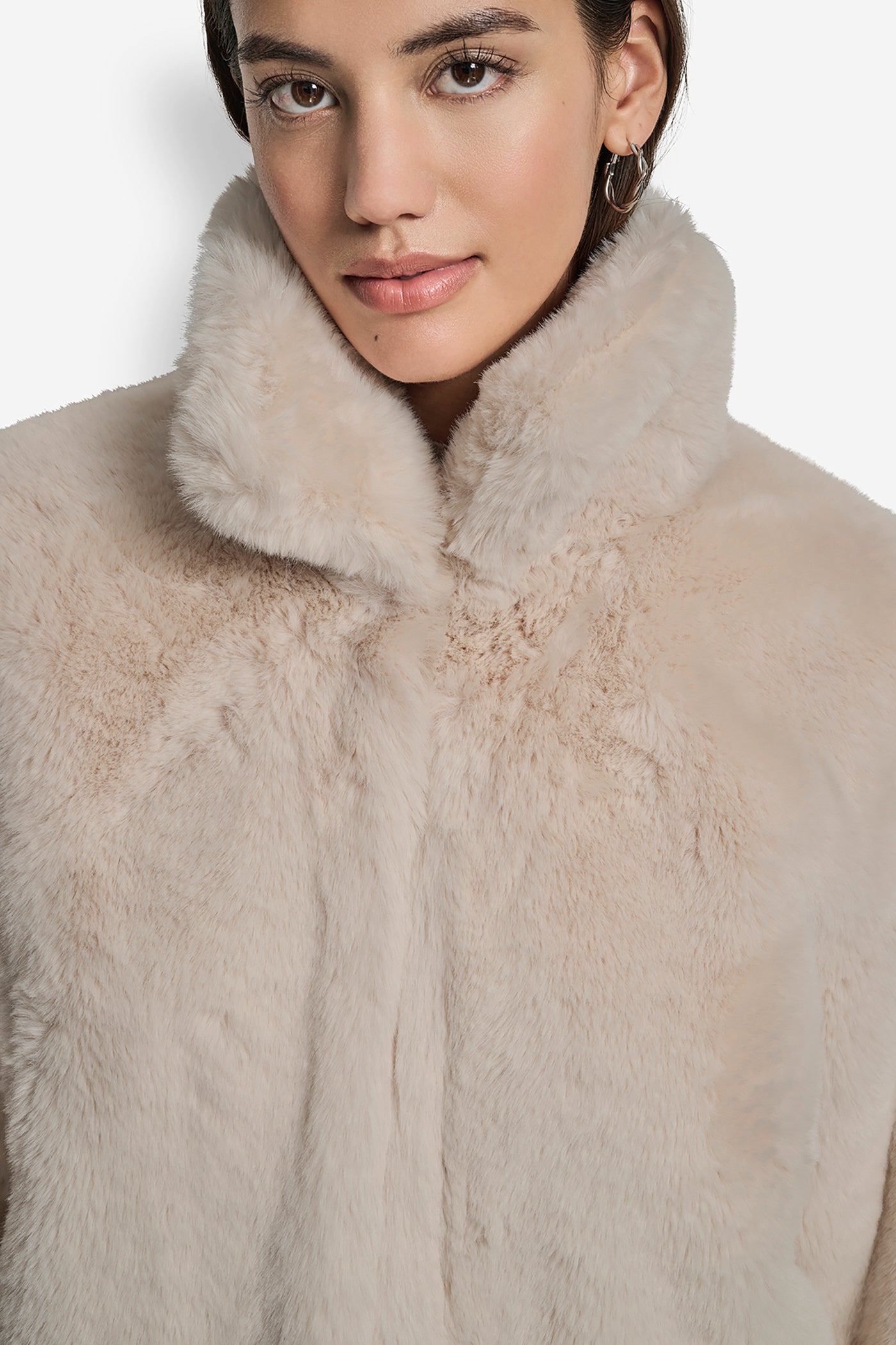 CROPPED FAUX FUR JACKET VIEW 5 | DKNY Promo CROPPED FAUX FUR JACKET VIEW 5 | DKNY Promo