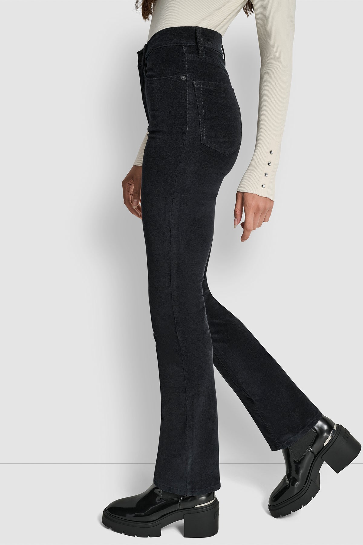 High Rise Bootcut Pant Straight DKNY