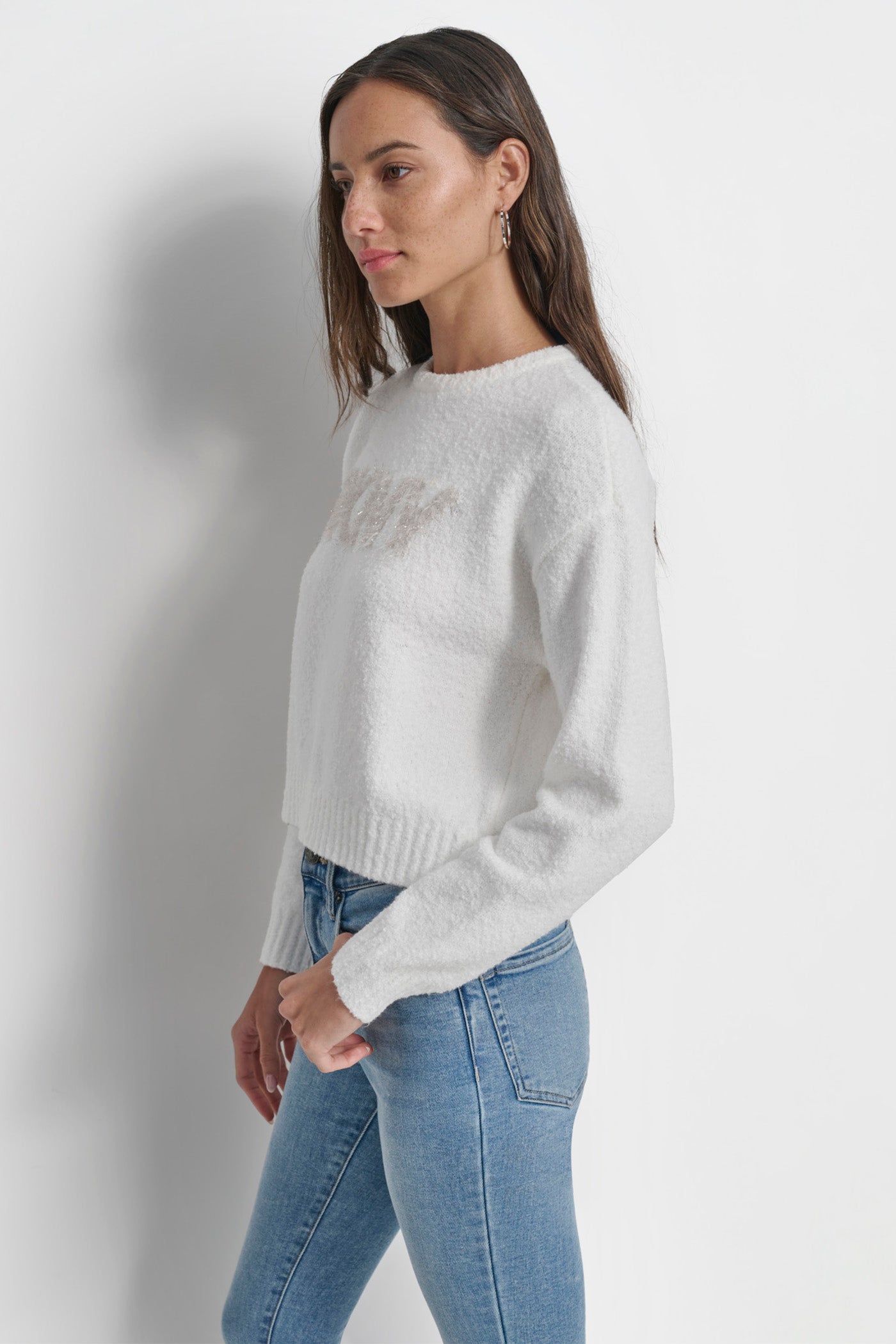 TINSEL LOGO BOUCLE SWEATER VIEW 3 | Cyber Deals TINSEL LOGO BOUCLE SWEATER VIEW 3 | Cyber Deals