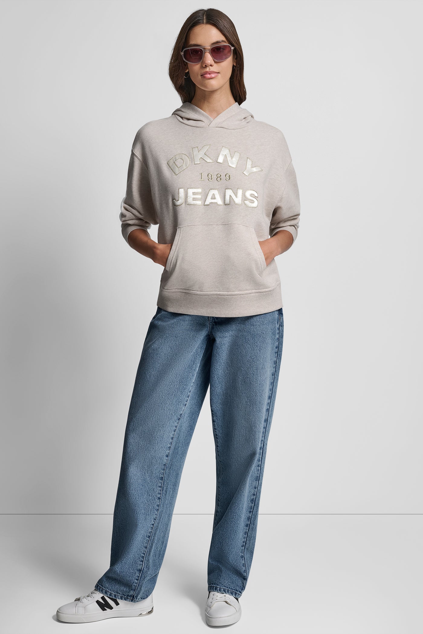 DKNY JEANS SATIN APPLIQUE CHAINSTITCH LOGO SWEATSHIRT VIEW 5 | Sweatshirts & Joggers DKNY JEANS SATIN APPLIQUE CHAINSTITCH LOGO SWEATSHIRT VIEW 5 | Sweatshirts & Joggers