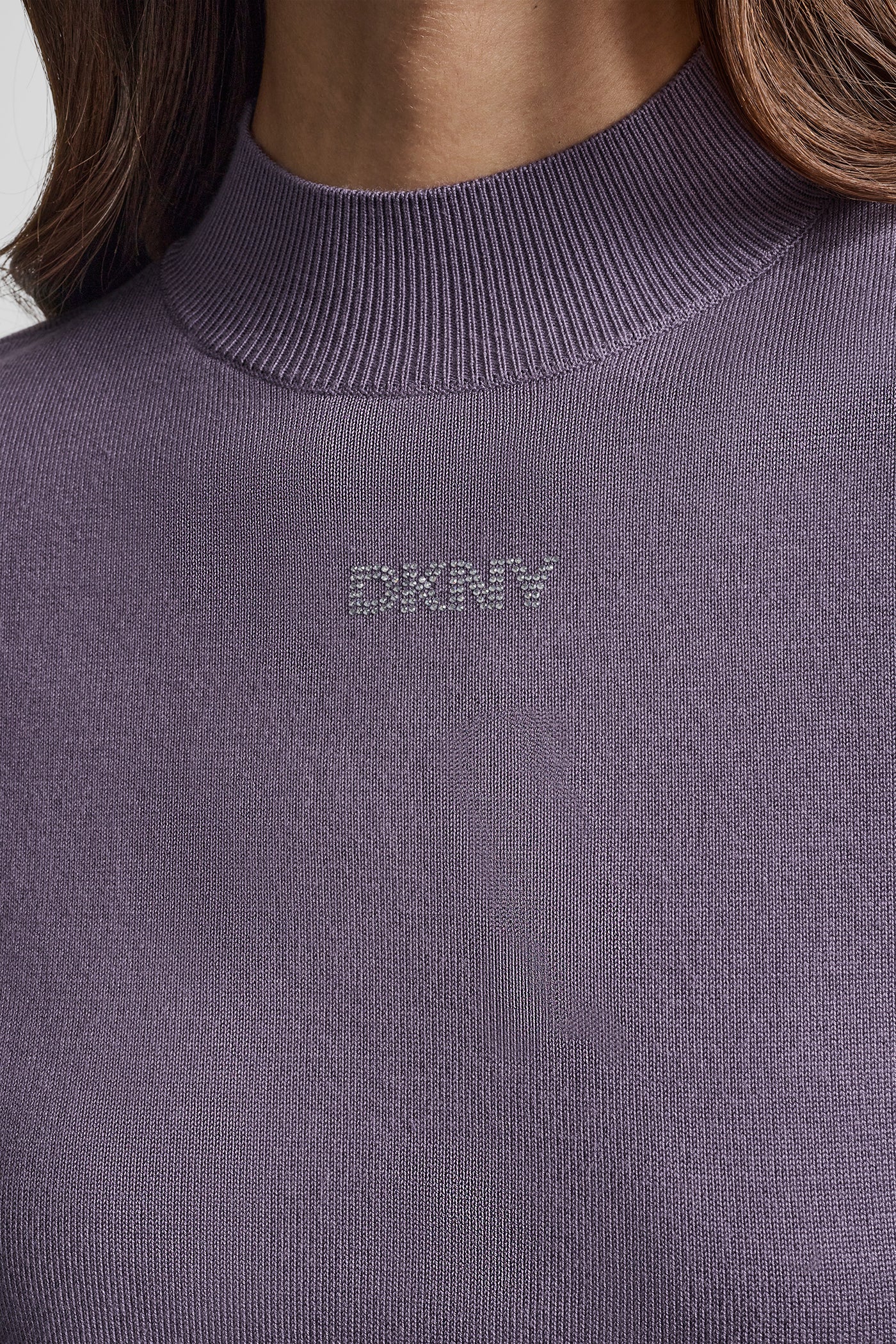 SHORT SLEEVE HOTFIX LOGO MOCK NECK SWEATER VIEW 4 | SALE SHORT SLEEVE HOTFIX LOGO MOCK NECK SWEATER VIEW 4 | SALE