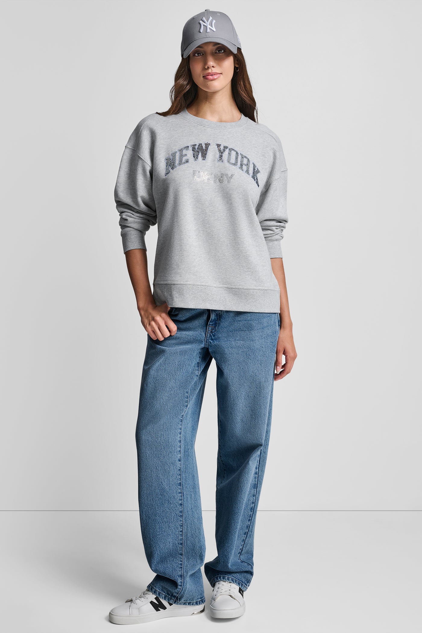 RHINESTONE STUD LOGO CREW NECK SWEATSHIRT VIEW 6 | Clothing RHINESTONE STUD LOGO CREW NECK SWEATSHIRT VIEW 6 | Clothing