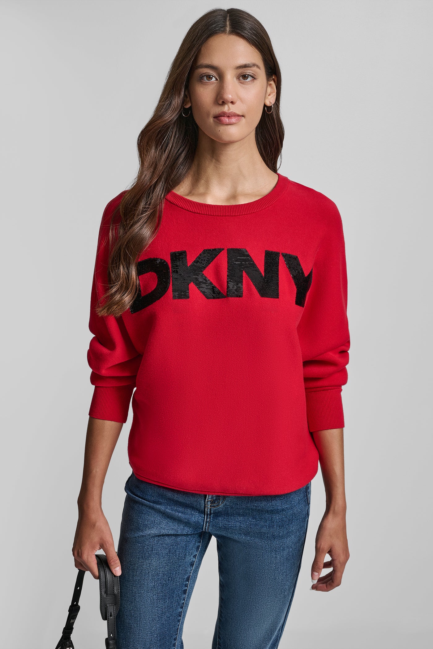 DOLMAN SLEEVE SEQUIN LOGO SWEATER VIEW 1 | New Arrivals DOLMAN SLEEVE SEQUIN LOGO SWEATER VIEW 1 | New Arrivals