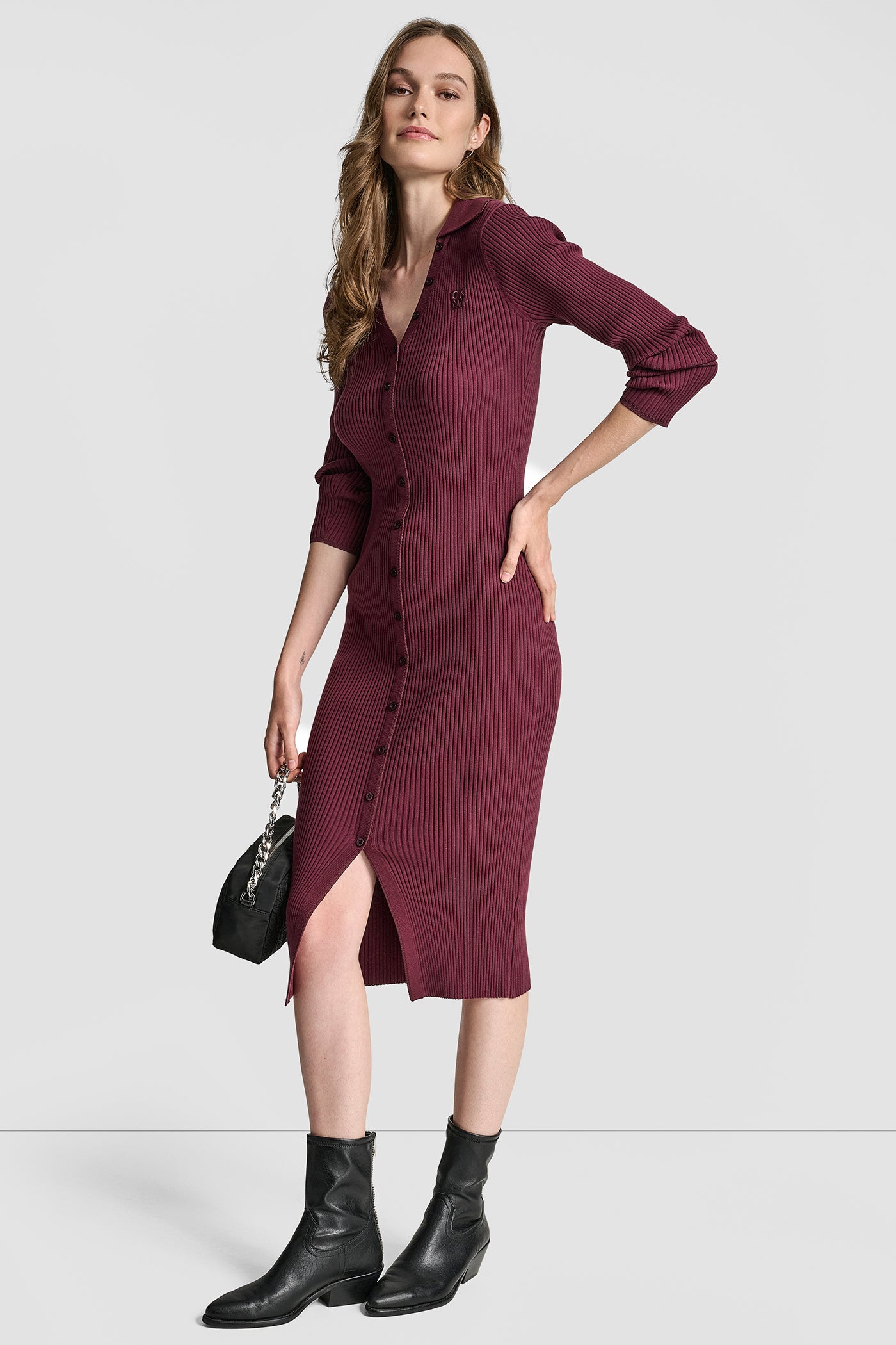 RIB-KNIT MIDI POLO DRESS VIEW 3 | Dresses & Jumpsuits RIB-KNIT MIDI POLO DRESS VIEW 3 | Dresses & Jumpsuits