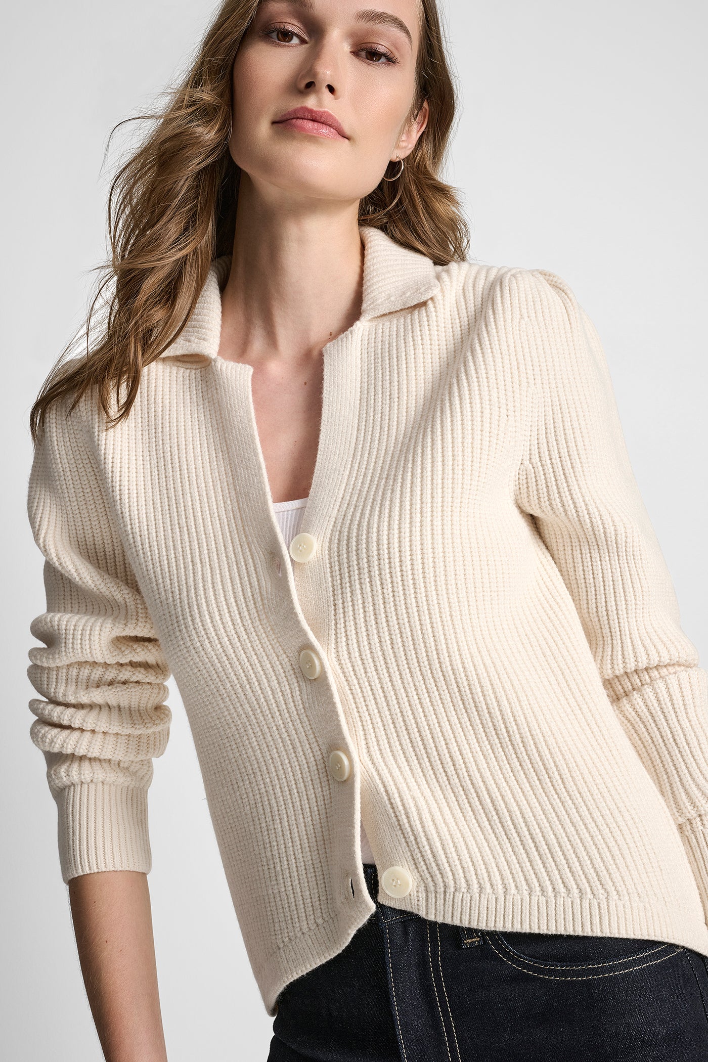SHAKER STITCH CROPPED CARDIGAN JACKET VIEW 4 | New clothing SHAKER STITCH CROPPED CARDIGAN JACKET VIEW 4 | New clothing