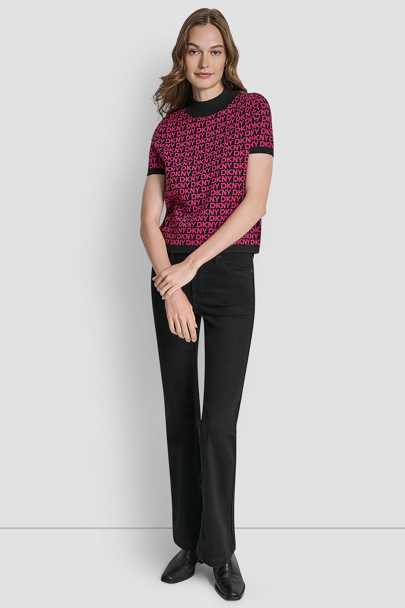 LOGO JACQUARD TOP VIEW 5 | WOMEN'S SWEATERS & TOPS LOGO JACQUARD TOP VIEW 5 | WOMEN'S SWEATERS & TOPS