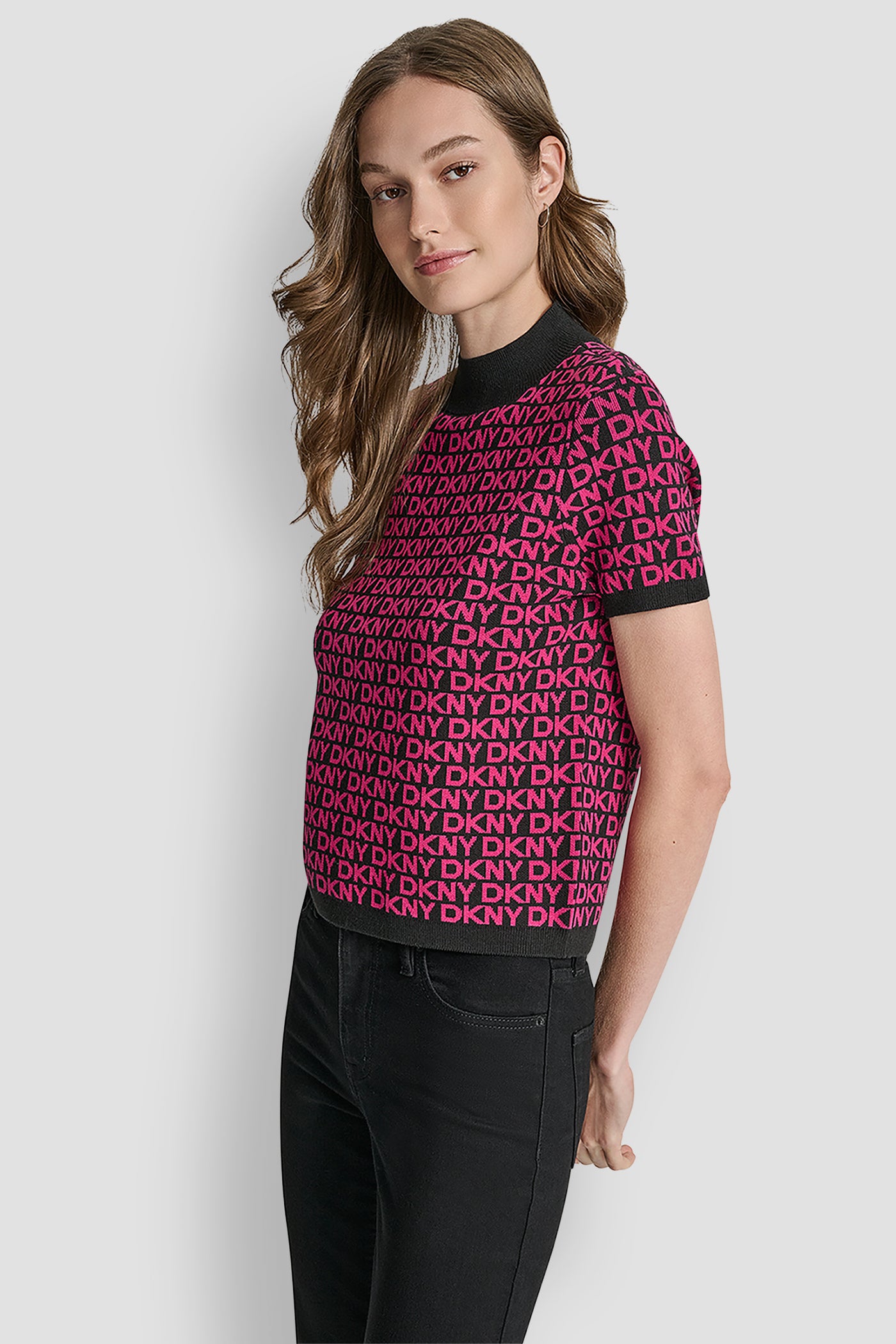 LOGO JACQUARD TOP VIEW 3 | WOMEN'S SWEATERS & TOPS LOGO JACQUARD TOP VIEW 3 | WOMEN'S SWEATERS & TOPS