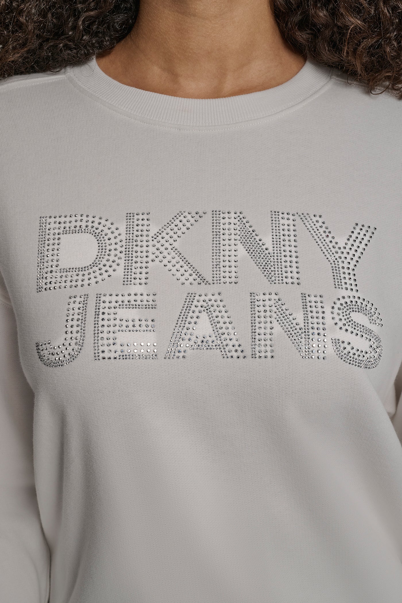 DKNY RHINESTONE STUD LOGO CREW NECK SWEATSHIRT VIEW 4 | Sweatshirts & Joggers DKNY RHINESTONE STUD LOGO CREW NECK SWEATSHIRT VIEW 4 | Sweatshirts & Joggers